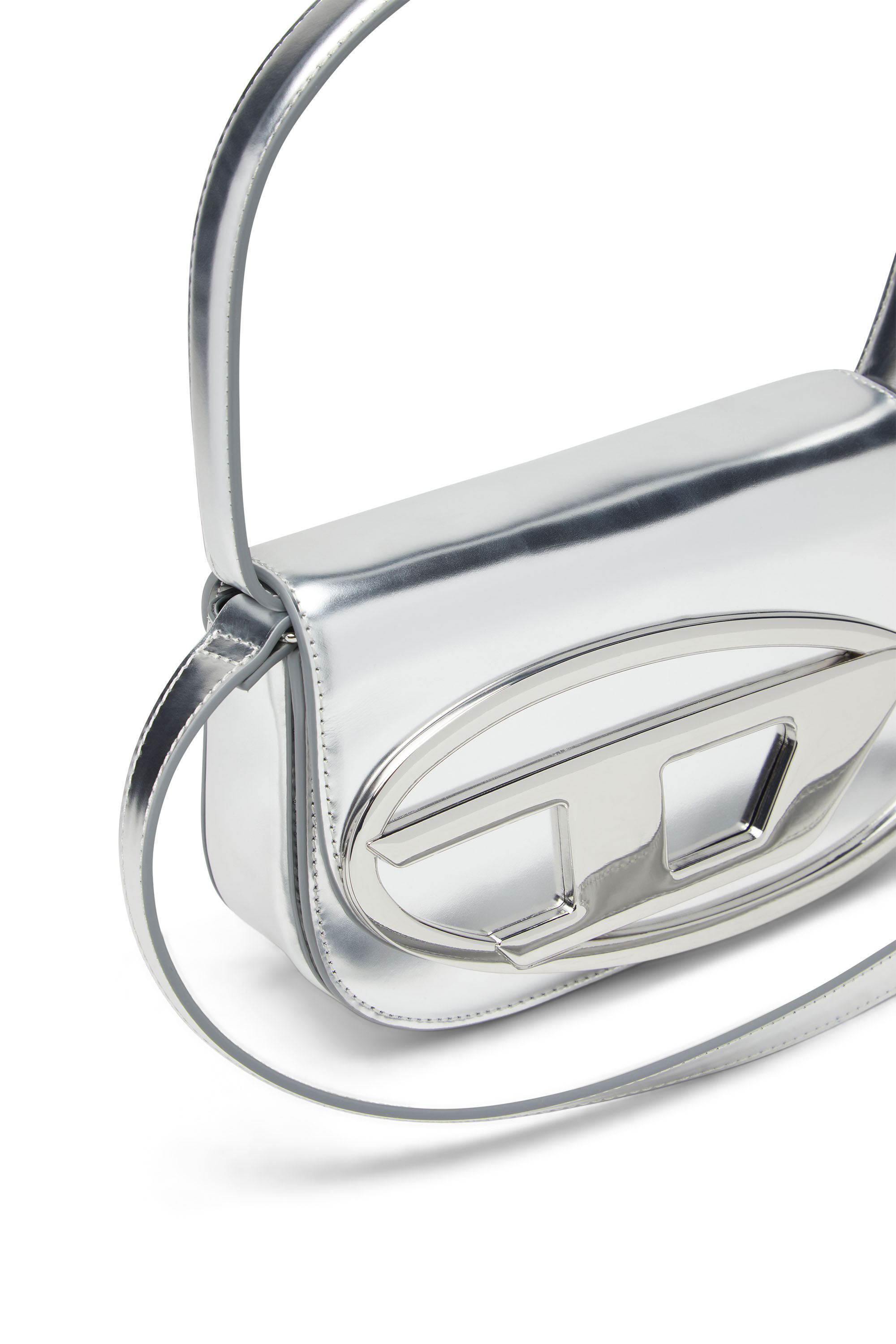 Silver over the shoulder bag sales