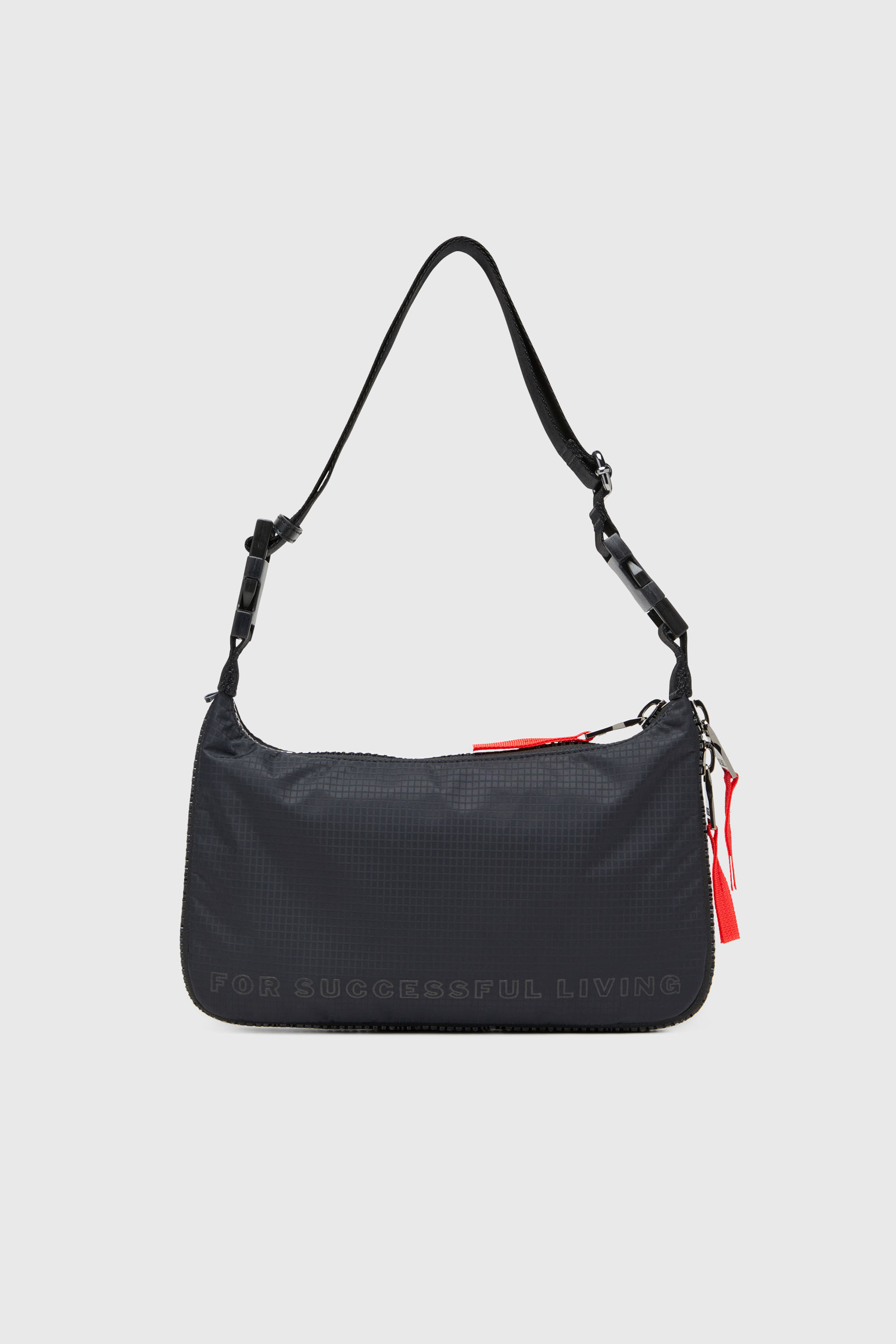 美品 DIESEL ショルダーバッグ ナイロン クロスボディ 総ロゴ ブラック Women's Zip-D X-Expandable utilitarian shoulder bag | Black