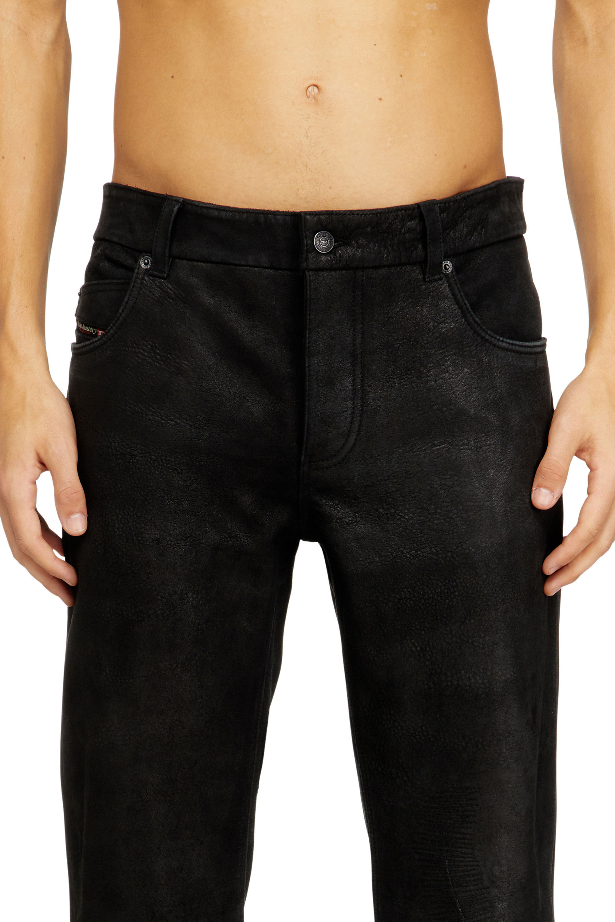 パンツ JIMWAG Smart Bomb denim pants Black S Men's Jean-cut leather pants | Black | Diesel GB