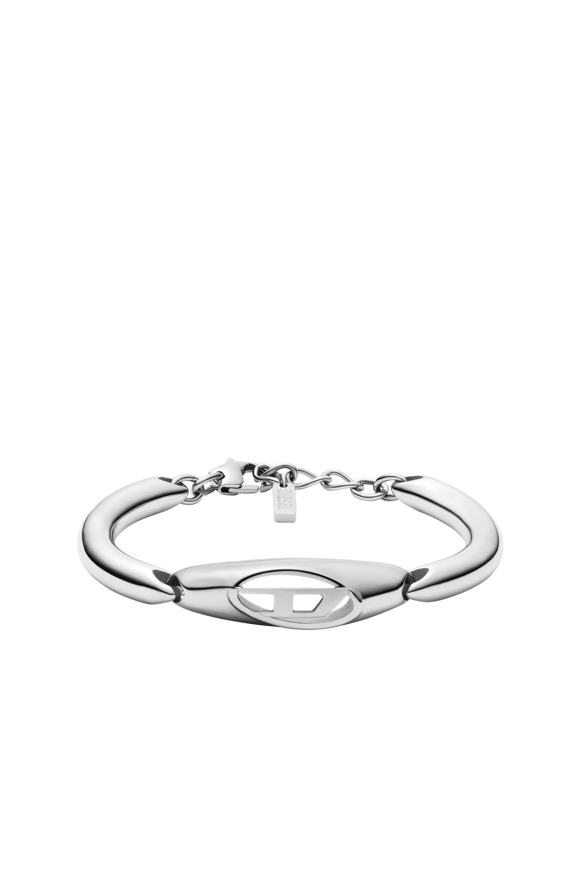 Women's Stainless steel bangle bracelet | Silver | Diesel