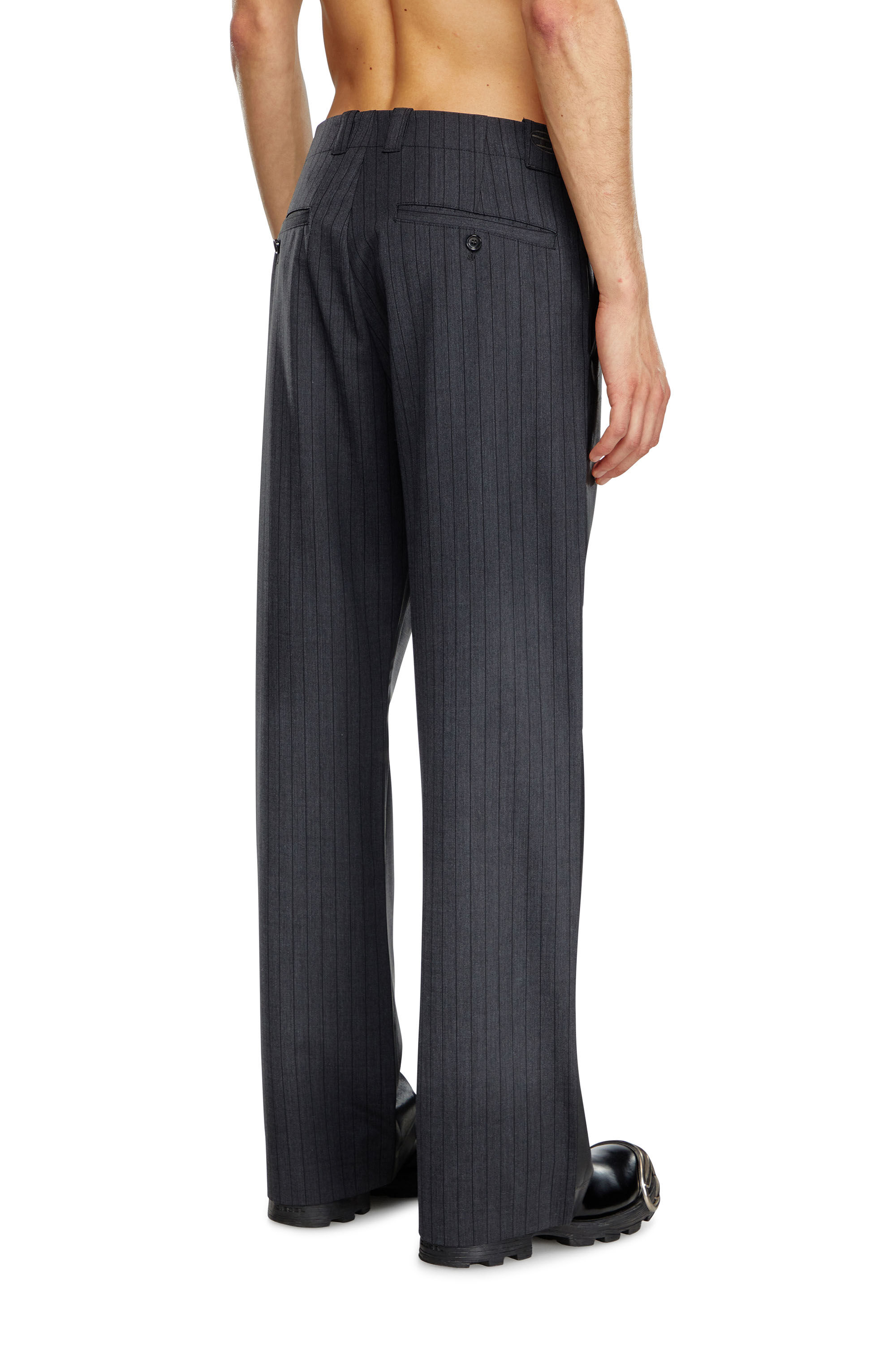 Pinstripe bootcut pants mens 2025