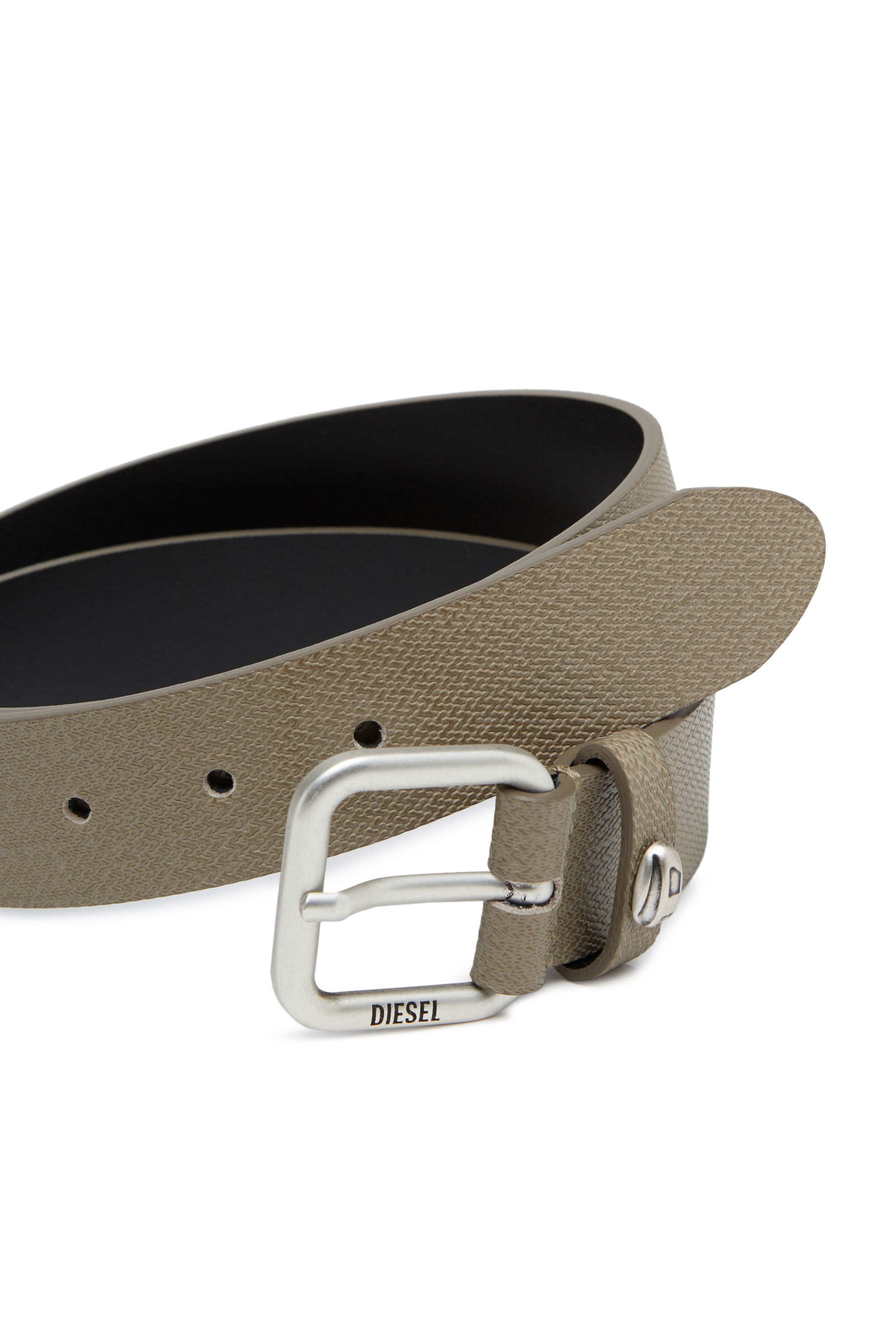 Men s Textured leather belt Diesel B TOUCHTURE
