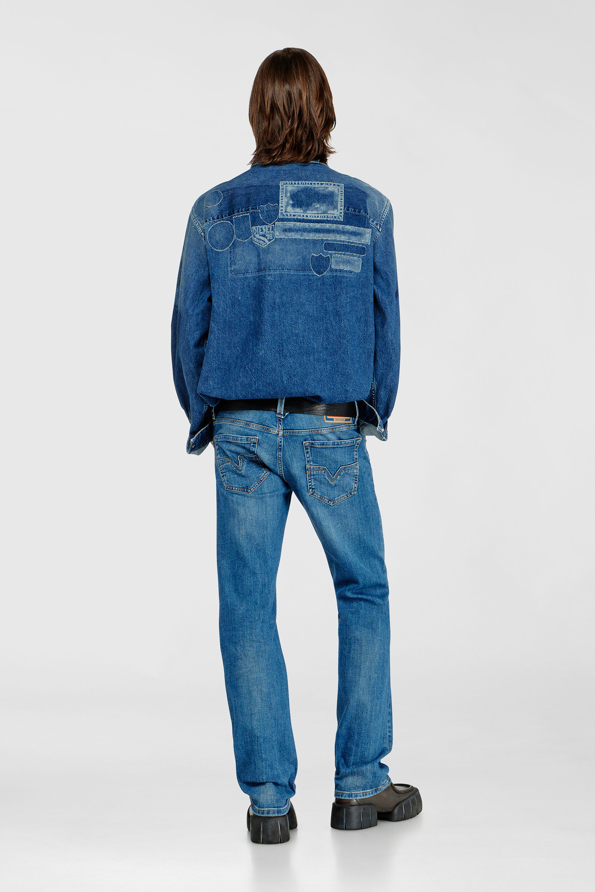 Diesel - Man's Regular Jeans 1985 Larkee 0KIAL, Light Blue - 3