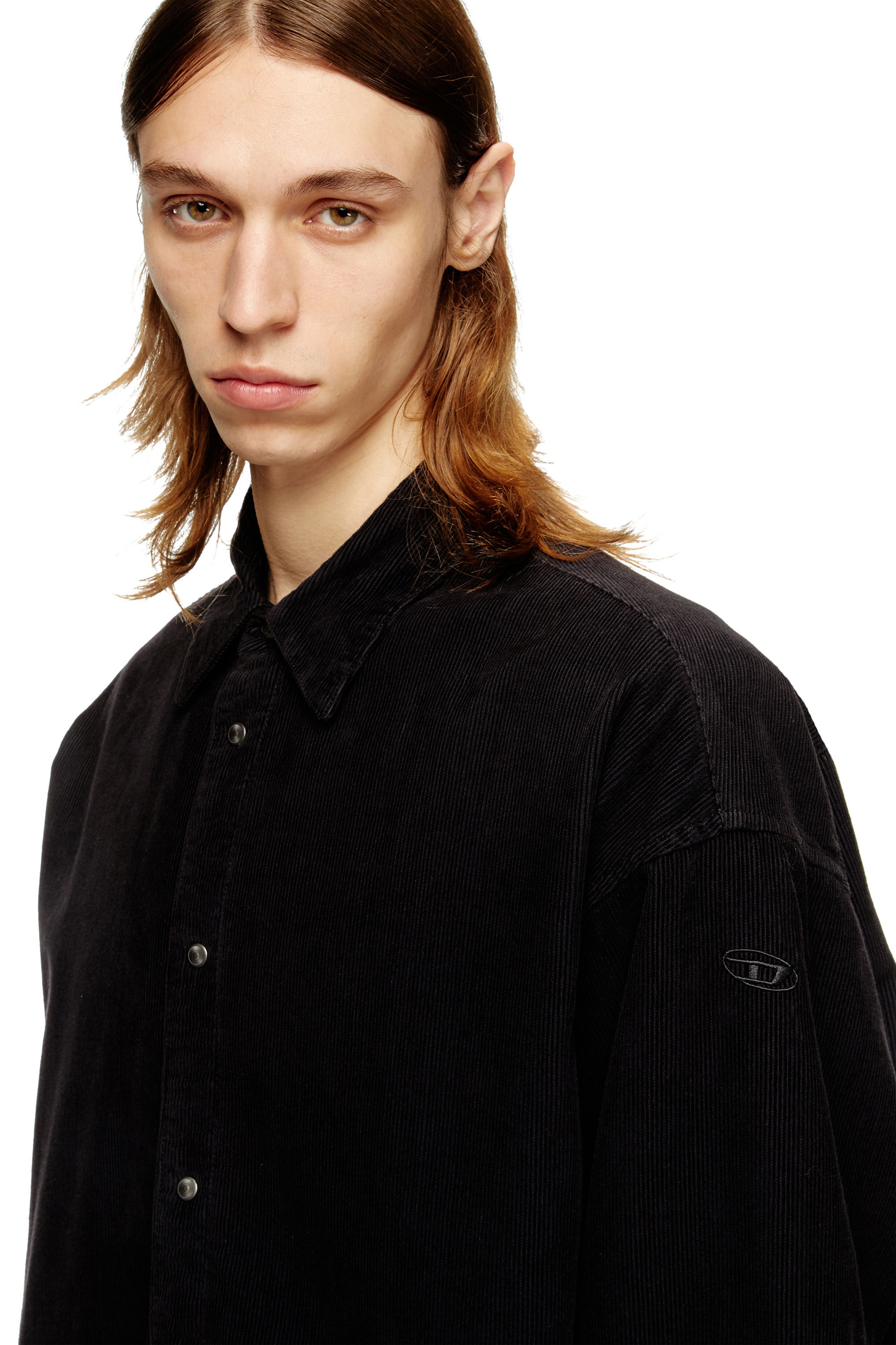 Diesel - S-BAGGY-PADD-HGBK, Man's Cotton shirt with Oval D embroidery in null - 5
