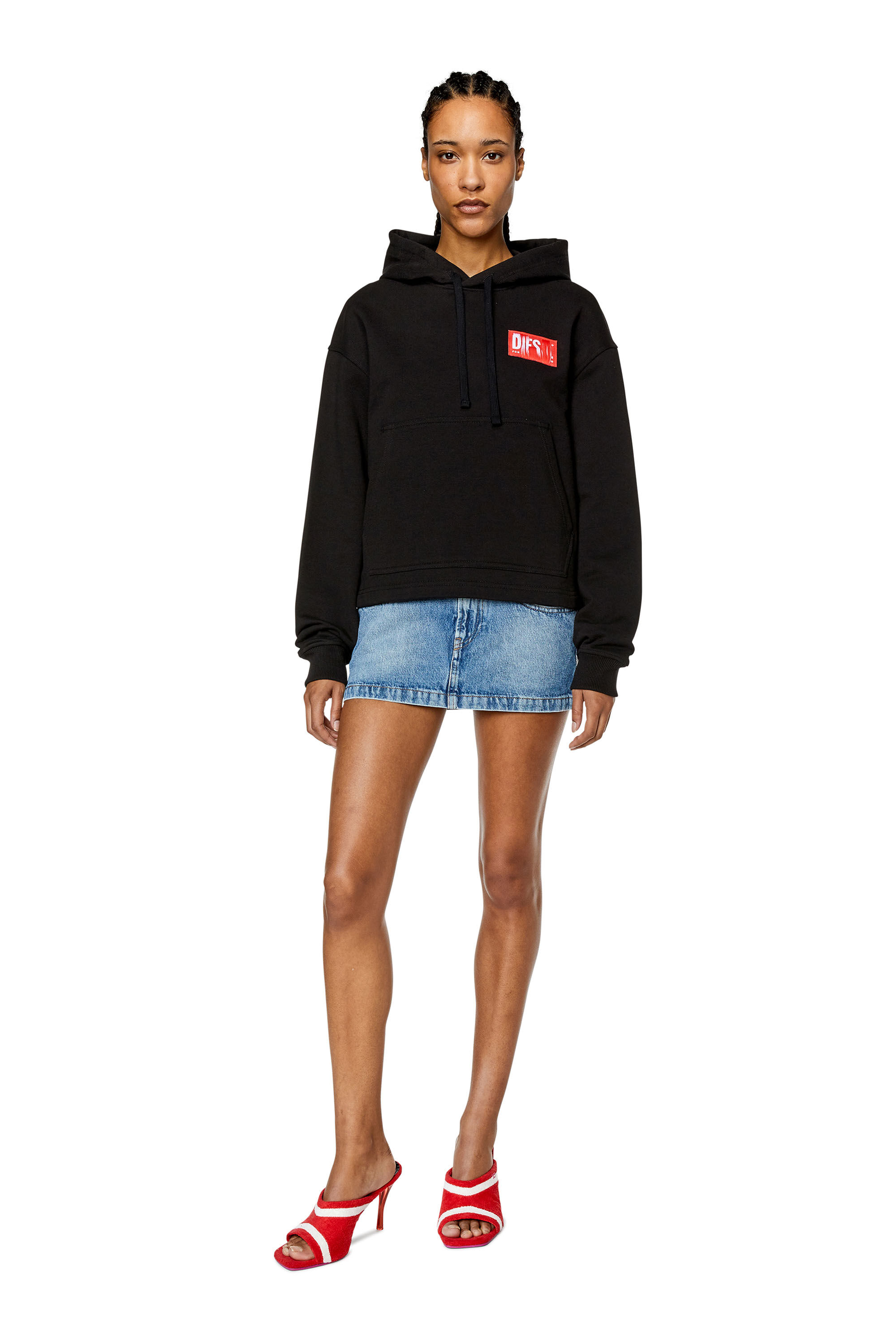 Diesel - F-JARALABEL-HOOD, Black - Image 1
