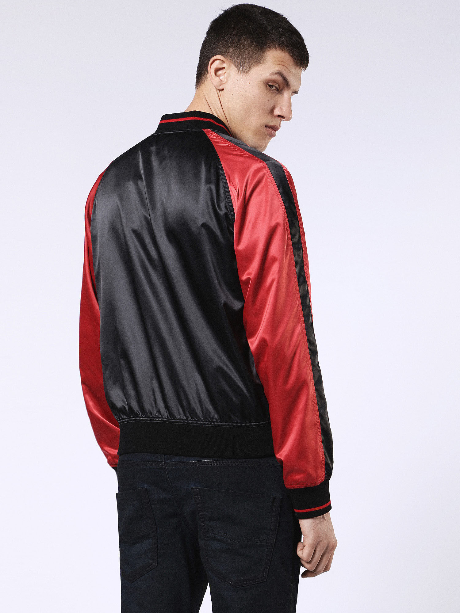 00S7RQ0LAQL Jackets Man DVL-BOMBER-RE by Diesel Black 00S7RQ0LAQL Jackets Man DVL-BOMBER-RE by Diesel Black