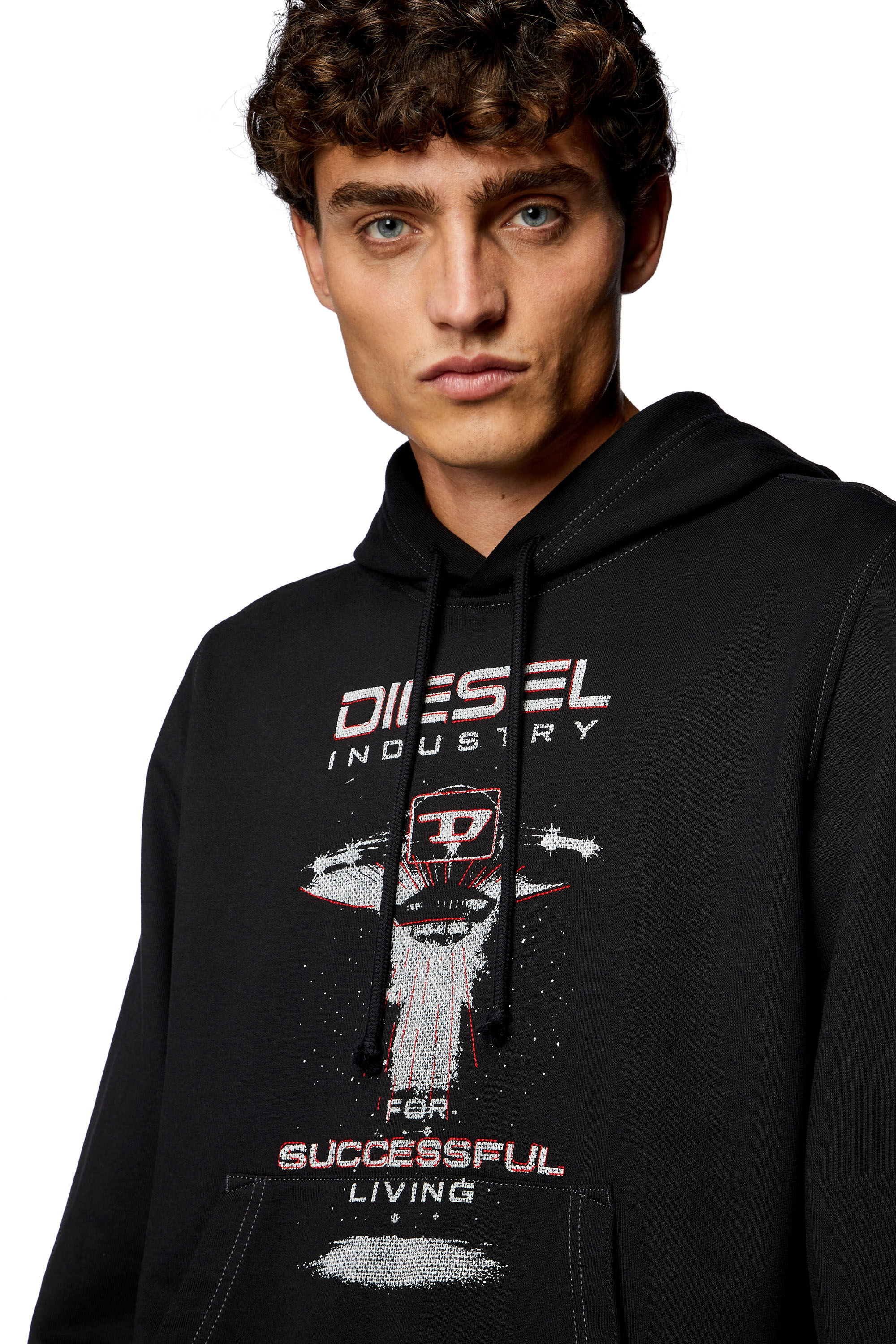 直営店☆DIESEL☆SALE! S-GINN-HOOD-N 袖ロゴ パーカー/ BLACK 18708745_51998233_600.jpg