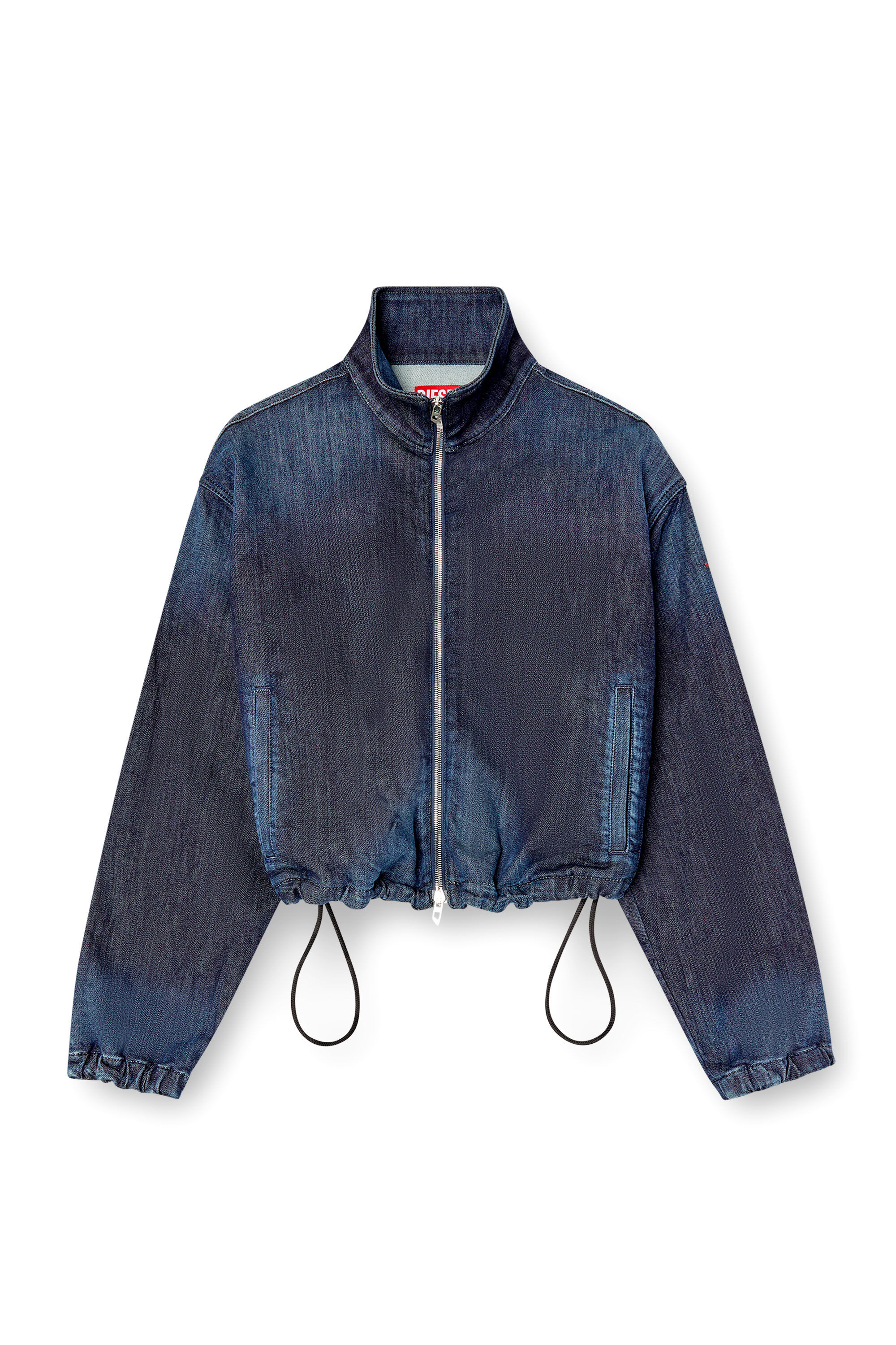 Women's High-neck JoggJeans jacket | Blue | Diesel {{Country}}