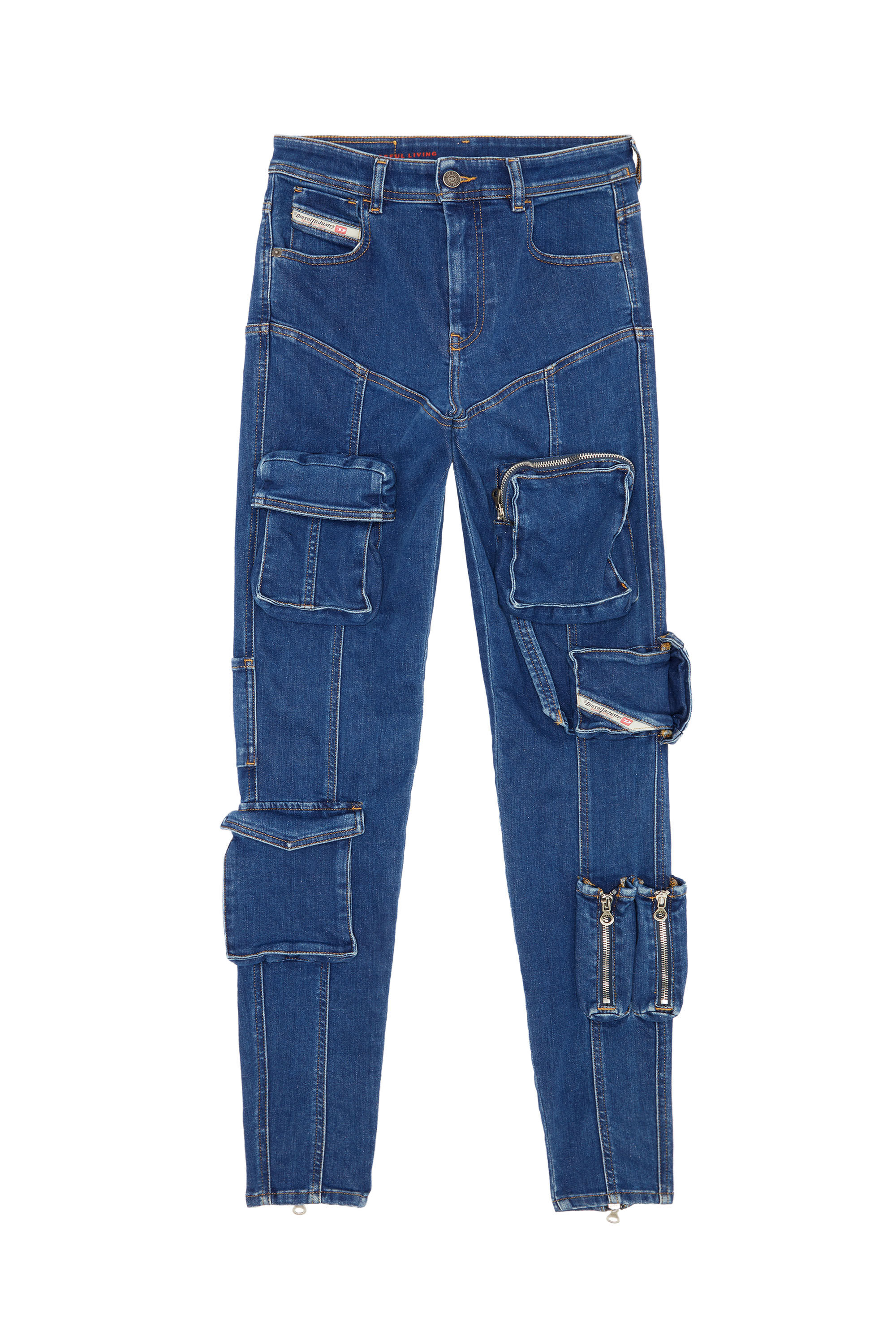 Diesel - 1984 Slandy-High 09F28 Super skinny Jeans, Dark Blue - Image 2