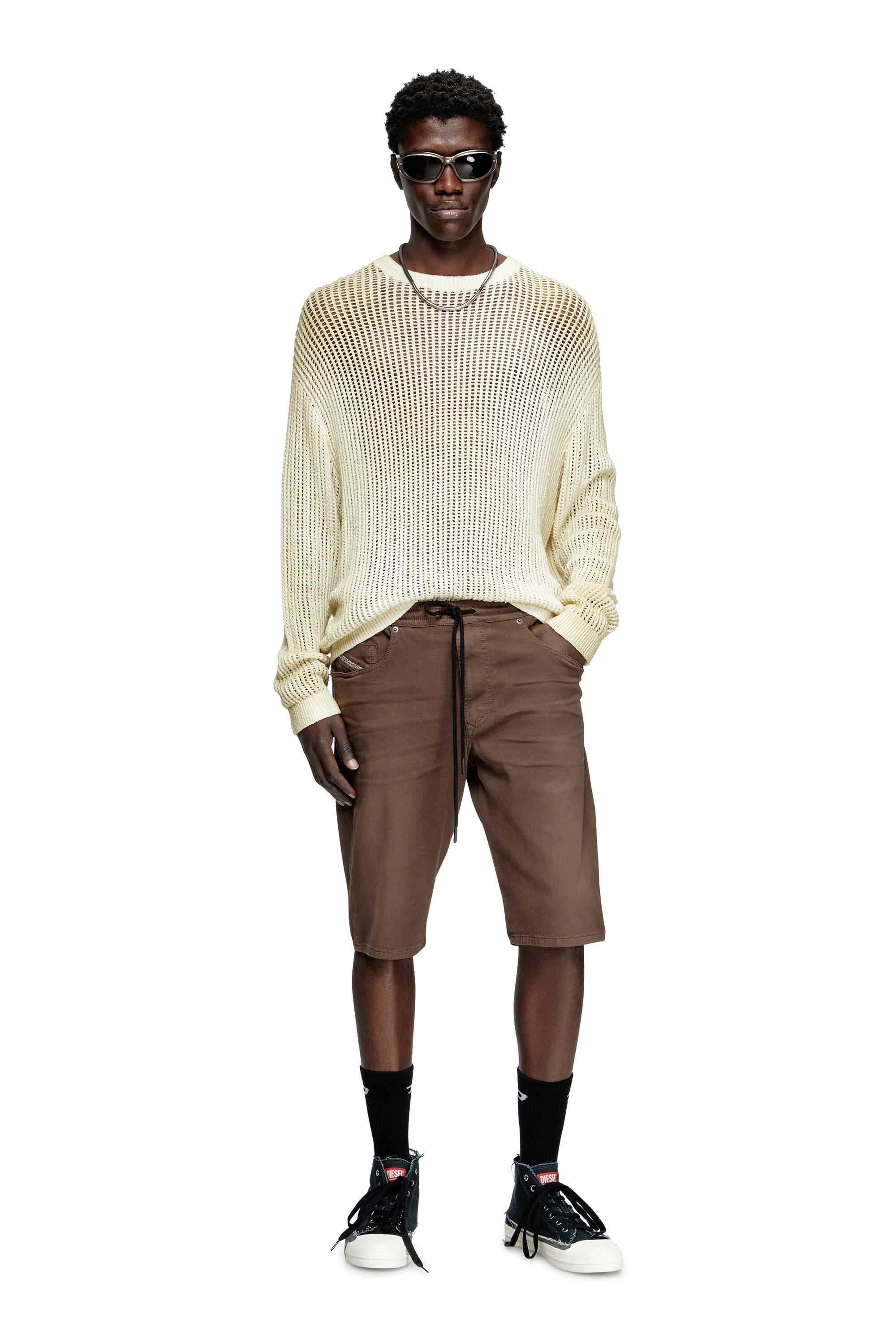 Diesel - 2033 D-KROOLEY-SHORT JOGG, Man's Chino shorts in JoggJeans in null - 1