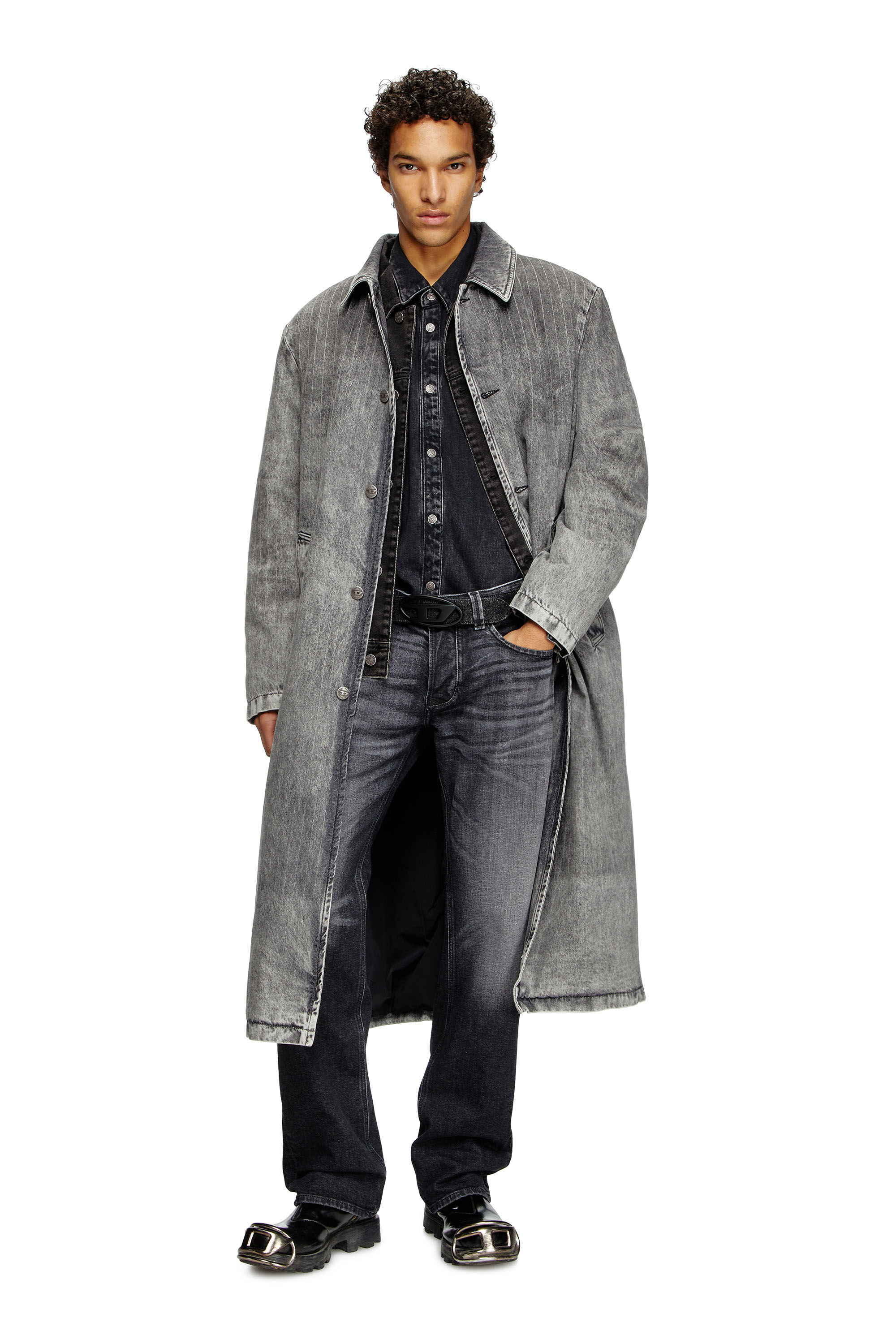 Men's Regular Jeans | Black/Dark grey | Diesel 1985 Larkee