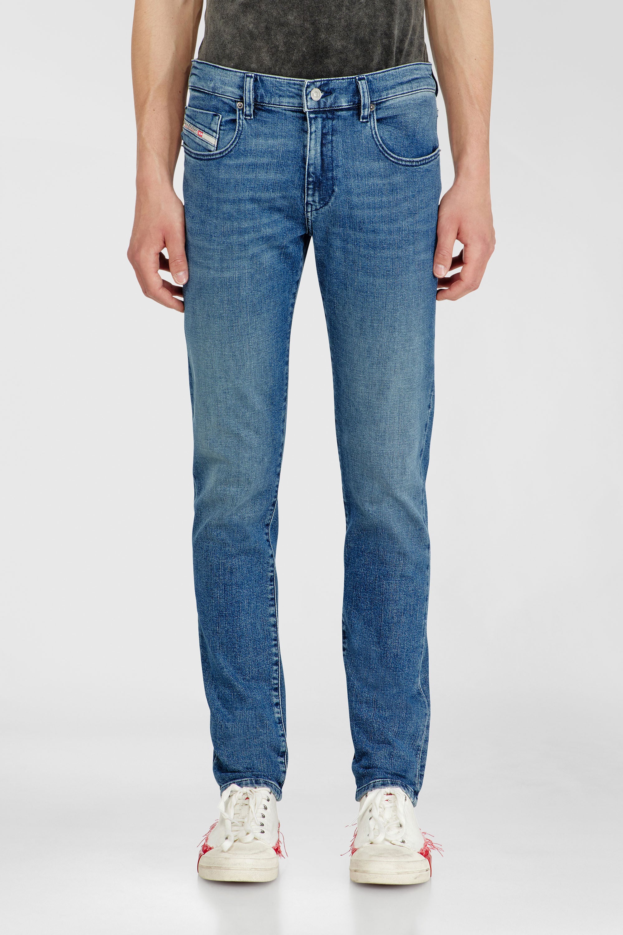 Diesel - Man's Slim Jeans 2019 D-Strukt 0HDBK, Medium blue - 4