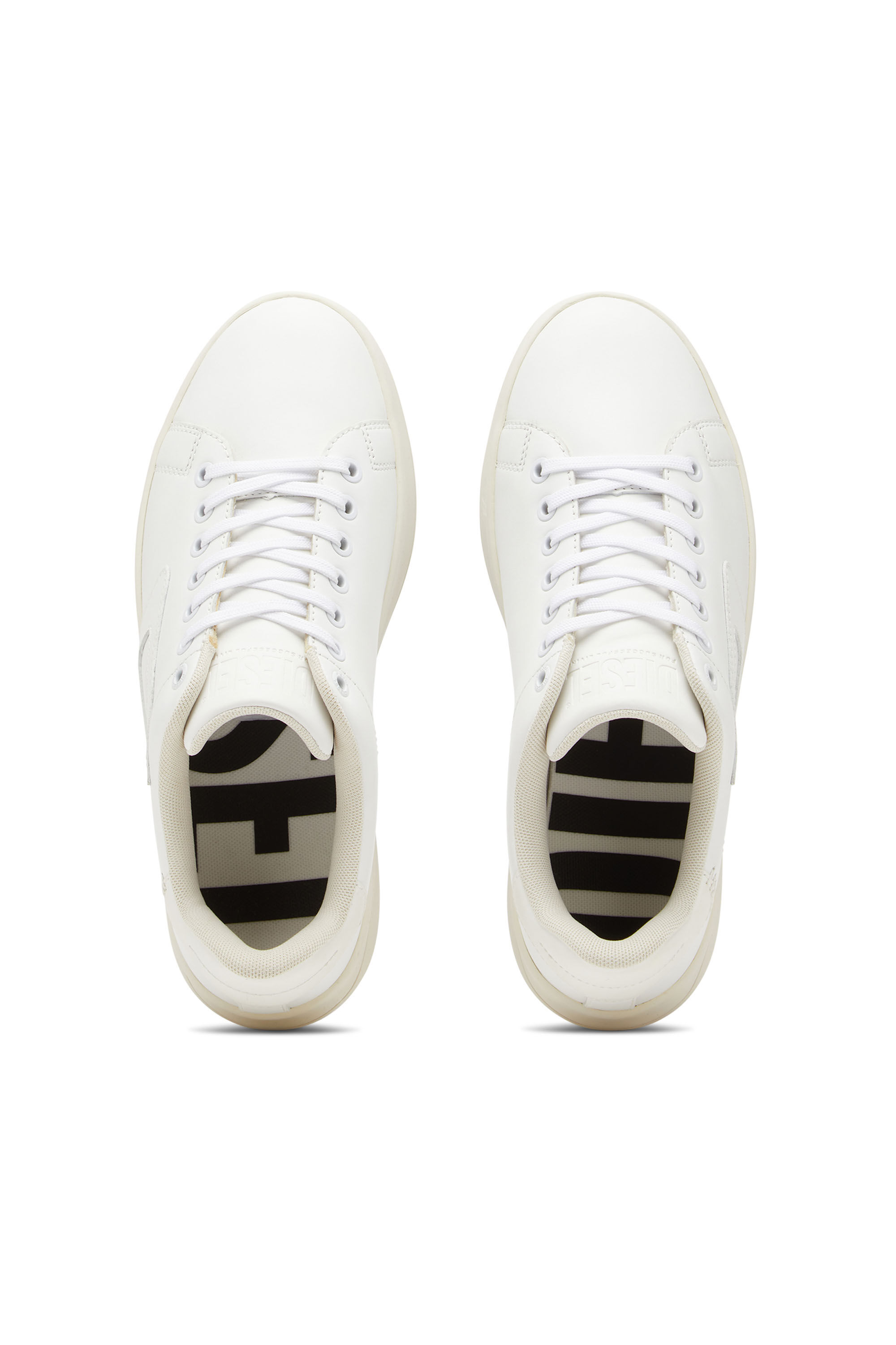 Diesel white leather shop sneakers