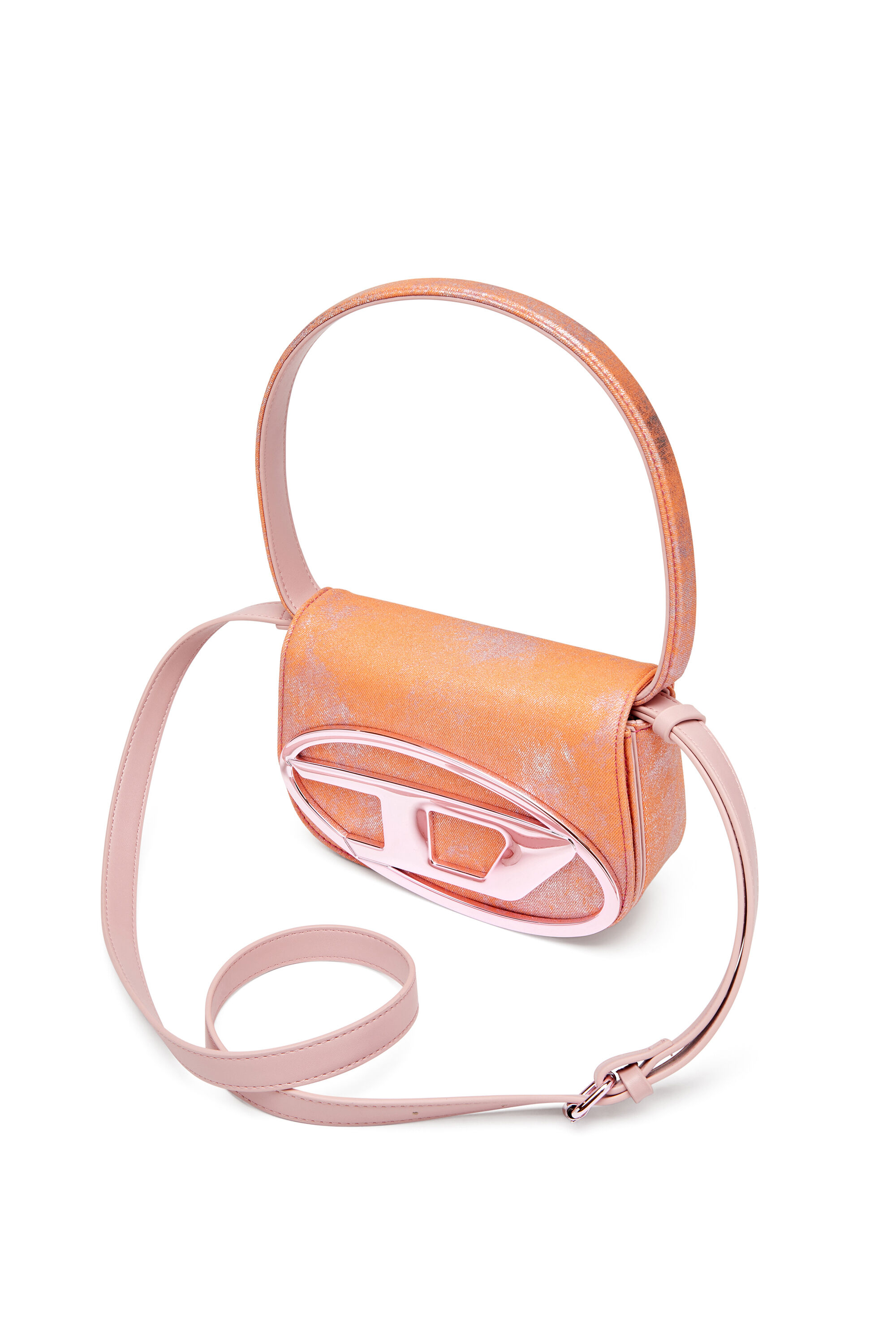 Women's 1DR-Iconic shoulder bag in pop colour denim | Pink
