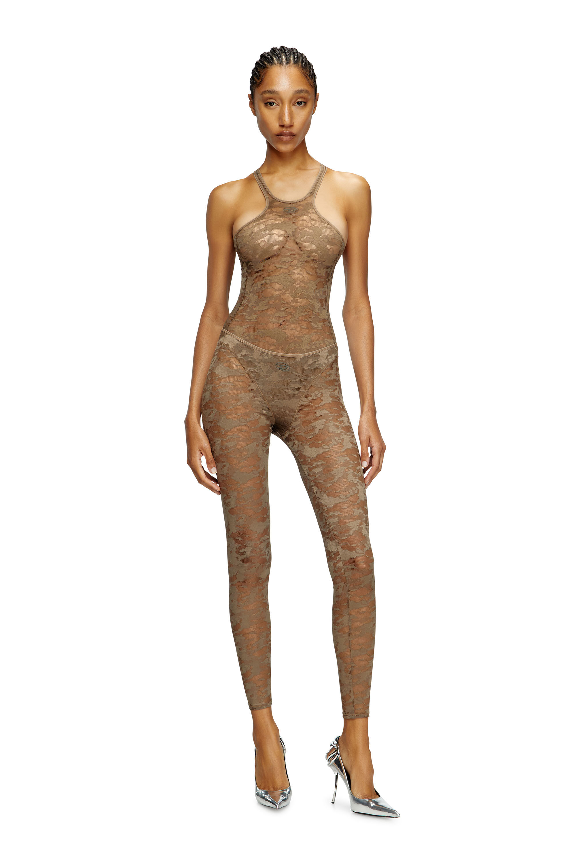 Women's Camo lace leggings | Brown | Diesel