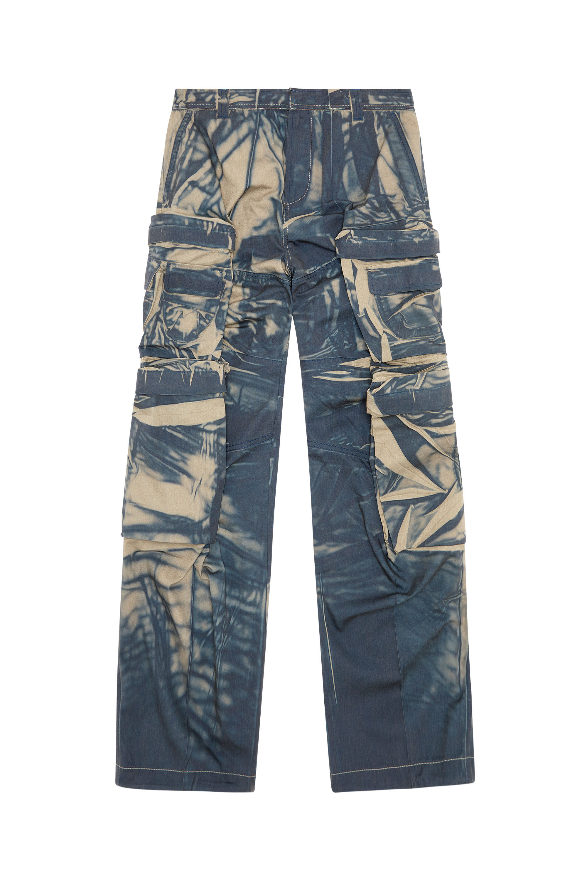 Men's Cargo pants with creased-effect print