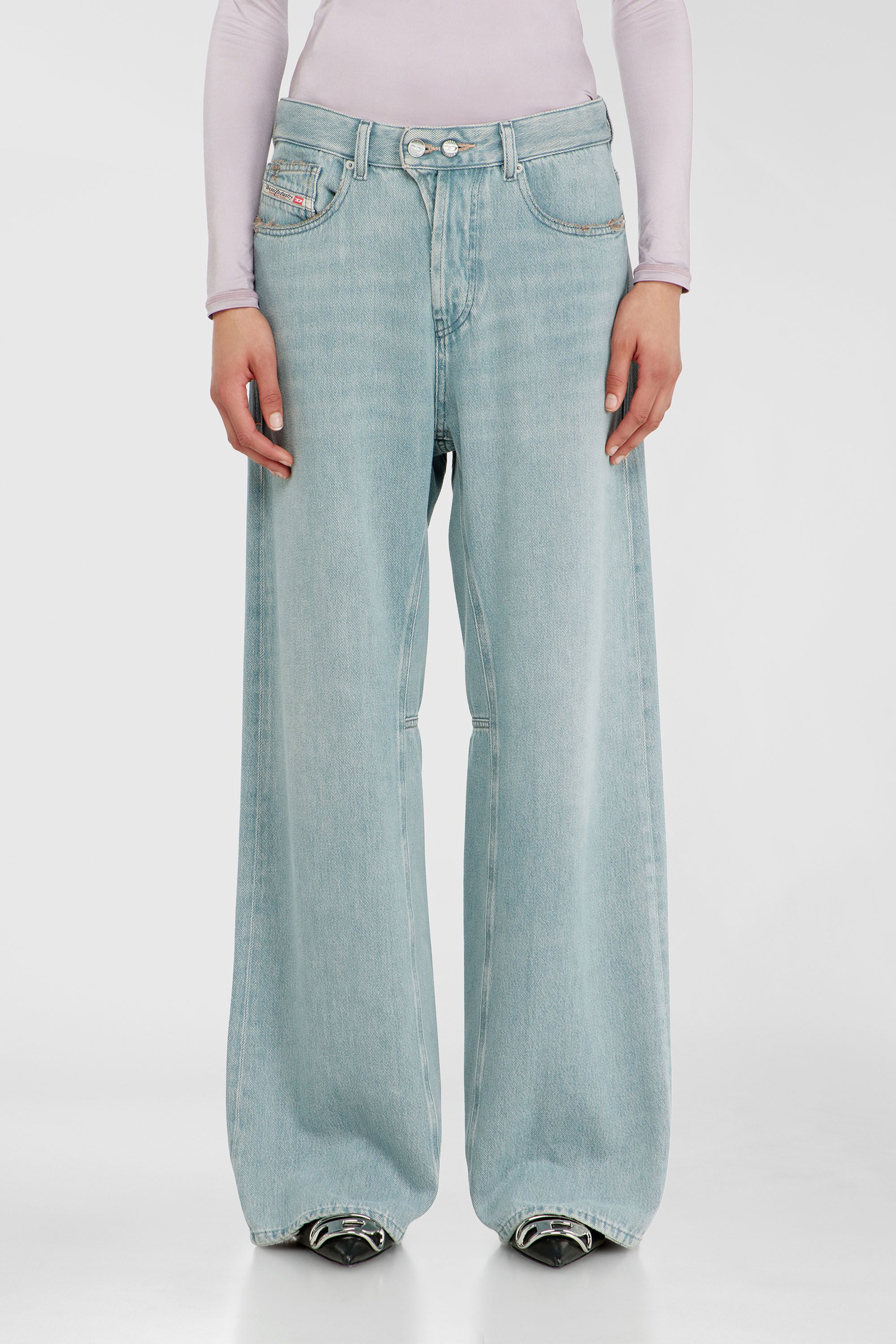 Diesel - Woman's Relaxed Jeans 1996 D-Sire 09P84, Light Blue - 4