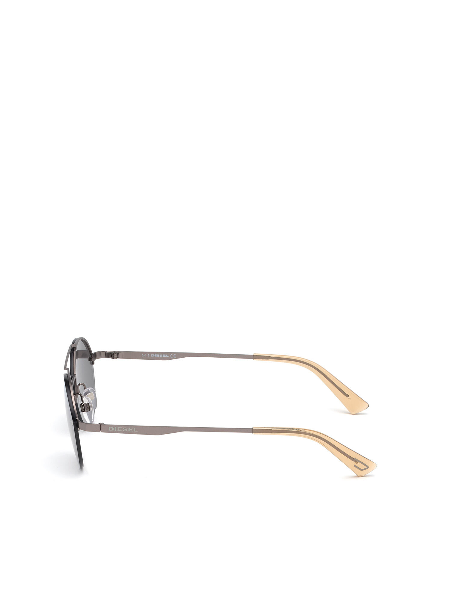 Diesel - DL0275, Unisex's Rounded sunglasses in acetate in Silver - 3