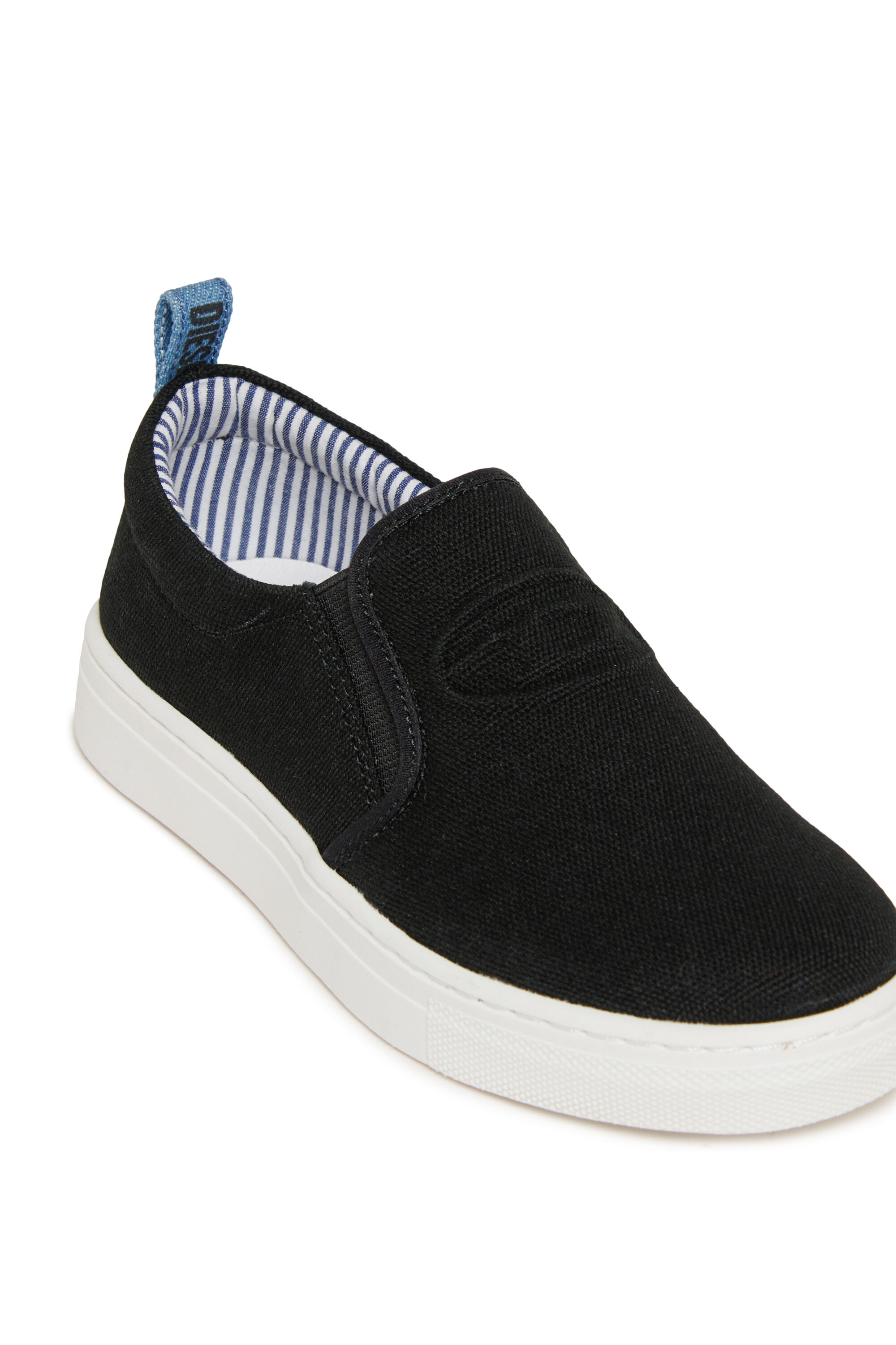 Diesel - S-SLIPGAB, Unisex's S-SLIPGAB-Slip-on sneakers in cotton in Black - 4