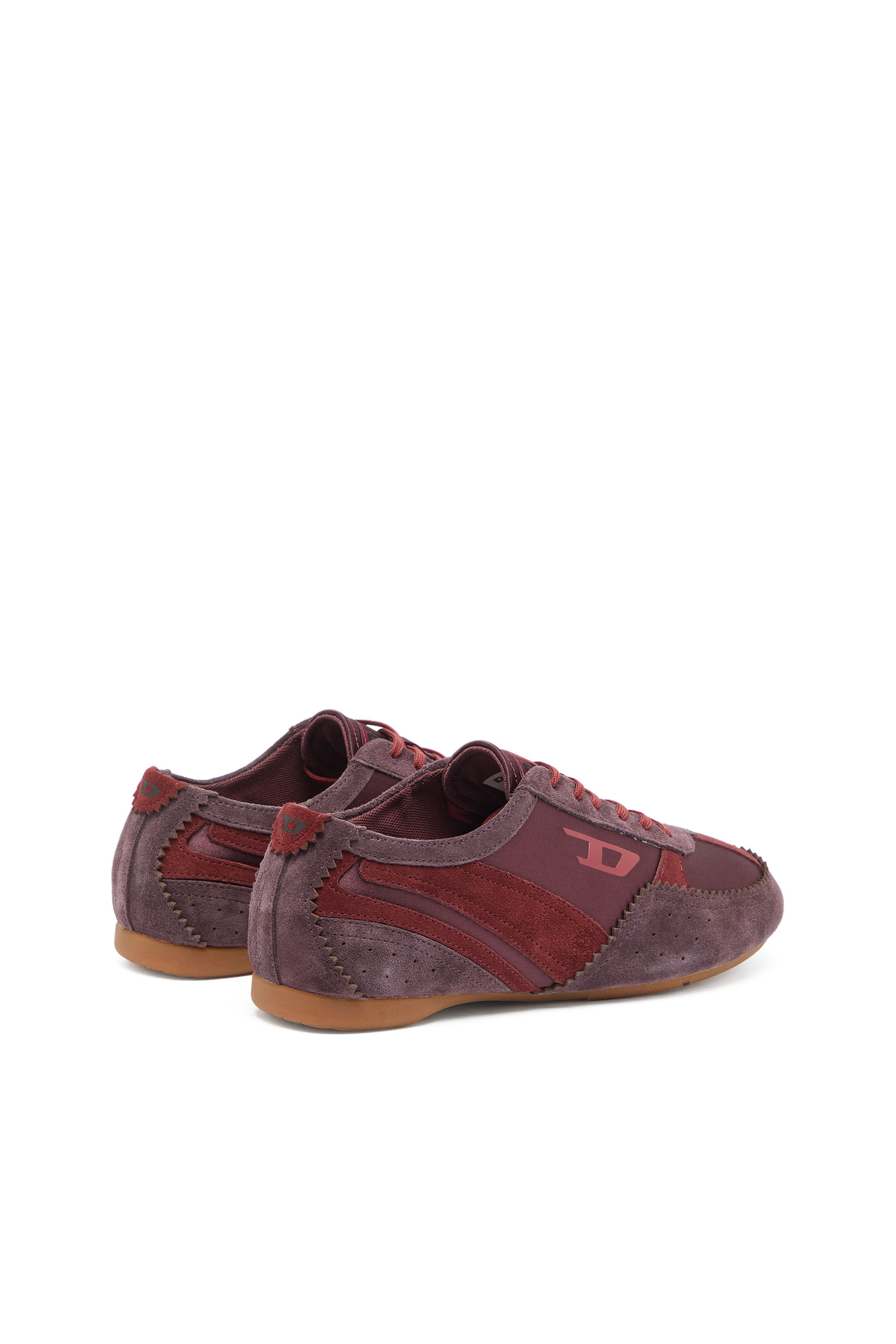 Women's D-Mile-Flat sneakers with suede overlays | Red | Diesel