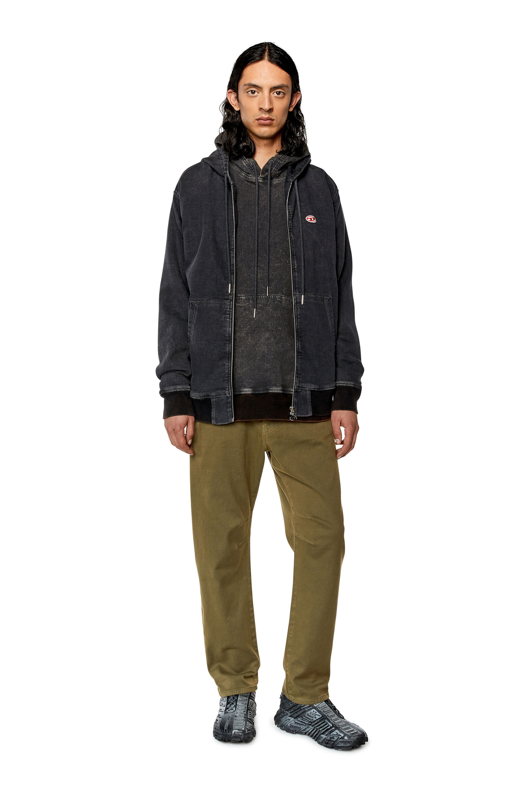 Diesel - Tapered D-Amage JoggJeans® 068DY, Military Green - Image 1