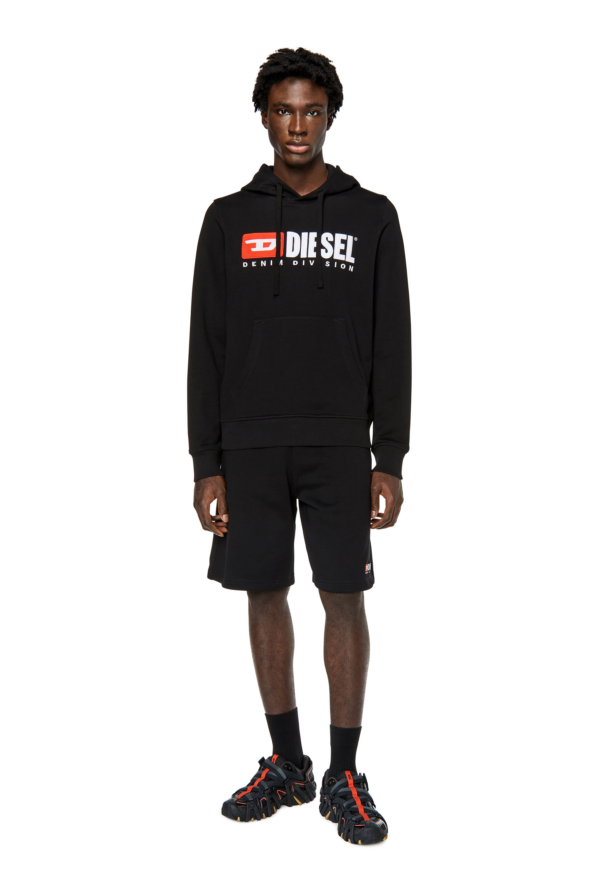 P CROWN DIV Man Sweat shorts with embroidered logo Diesel