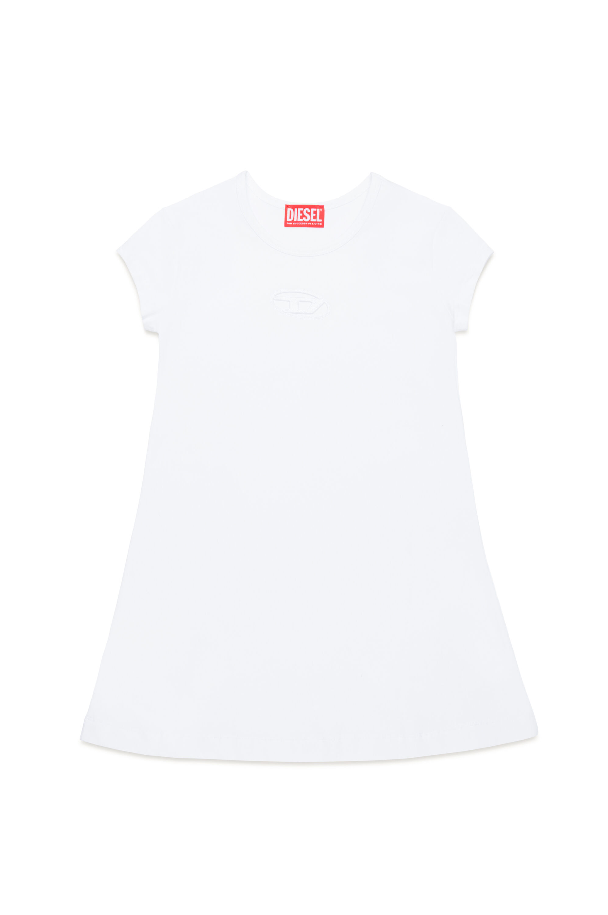 Diesel - DANGIELAM, Woman's T-shirt dress with cut-out Oval D logo in null - 1