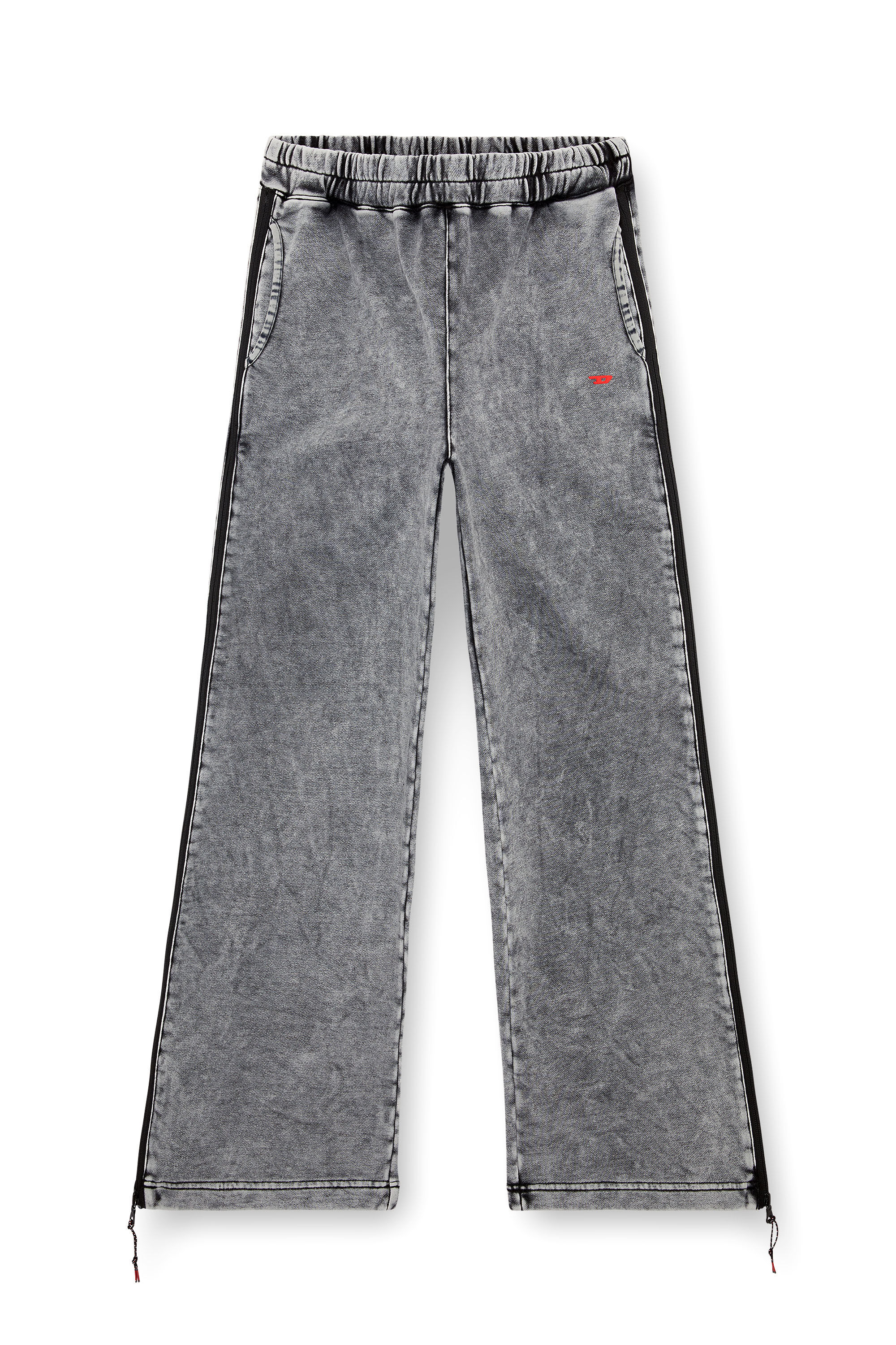 EGO TRIPPING/FAKE LINE ZIP TROUSERS blk パンツ