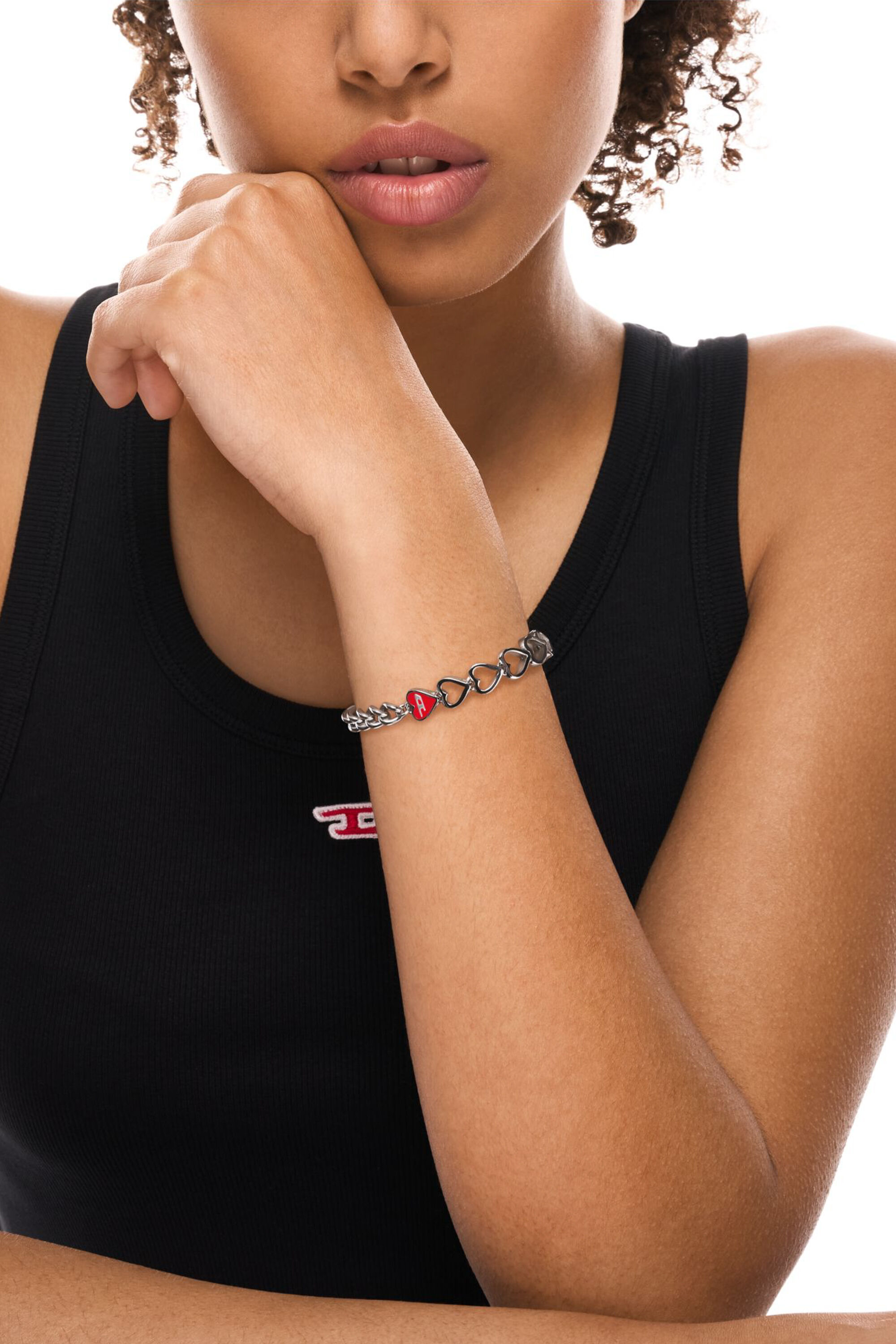 Women's Stainless Steel Chain Bracelet | Silver | Diesel