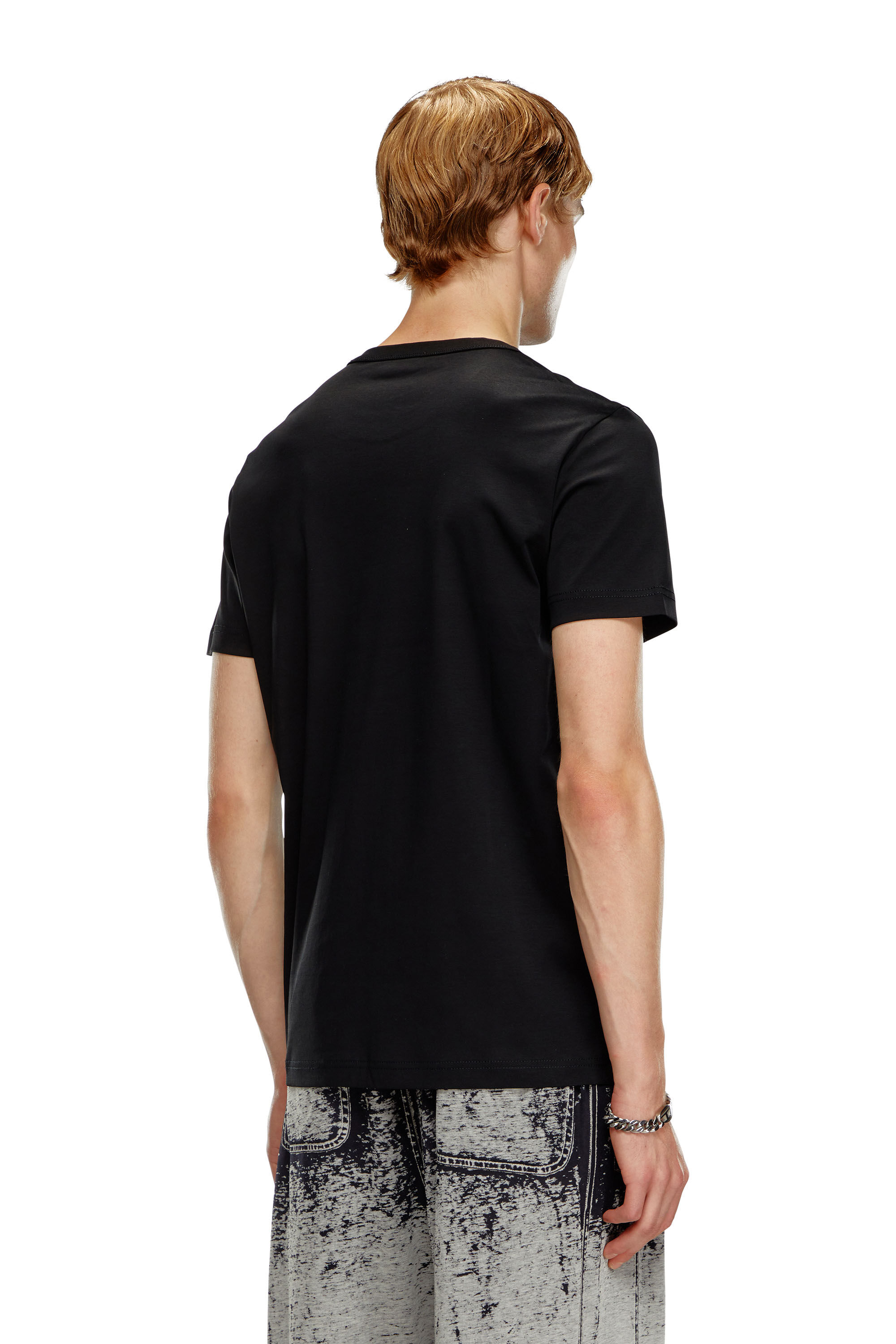 Men's T-shirt in mercerised cotton | Black | Diesel