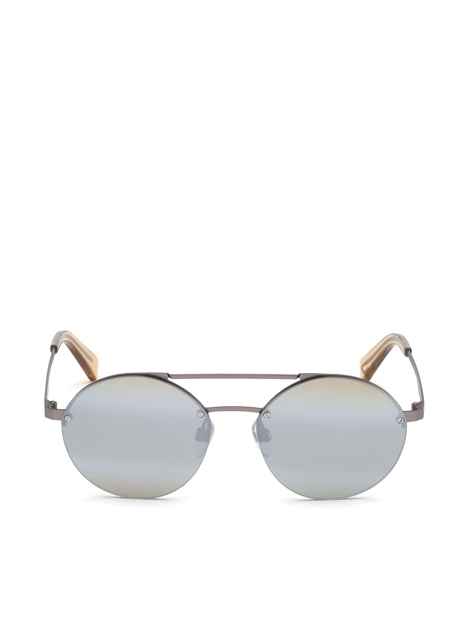 Diesel - DL0275, Unisex's Rounded sunglasses in acetate in Silver - 1