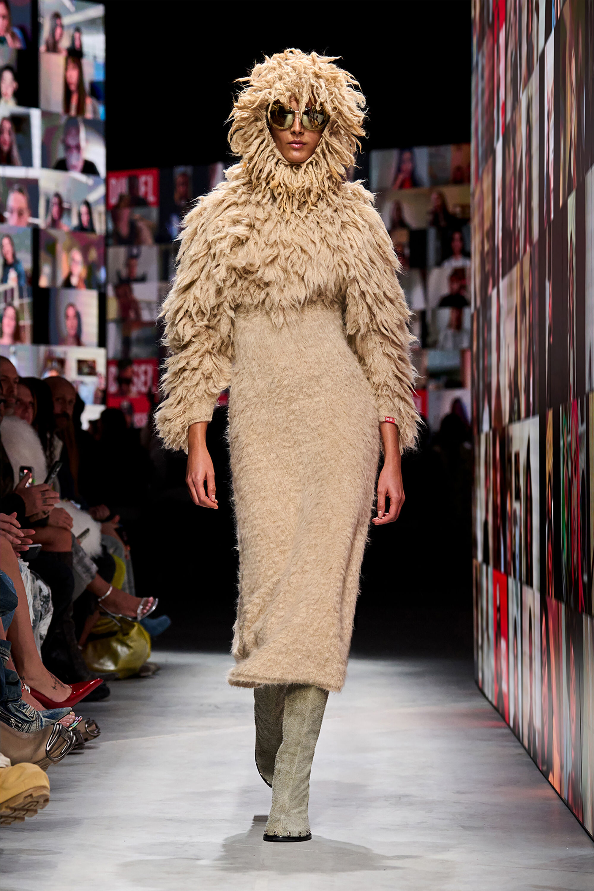 Shaggy sweater dress clearance