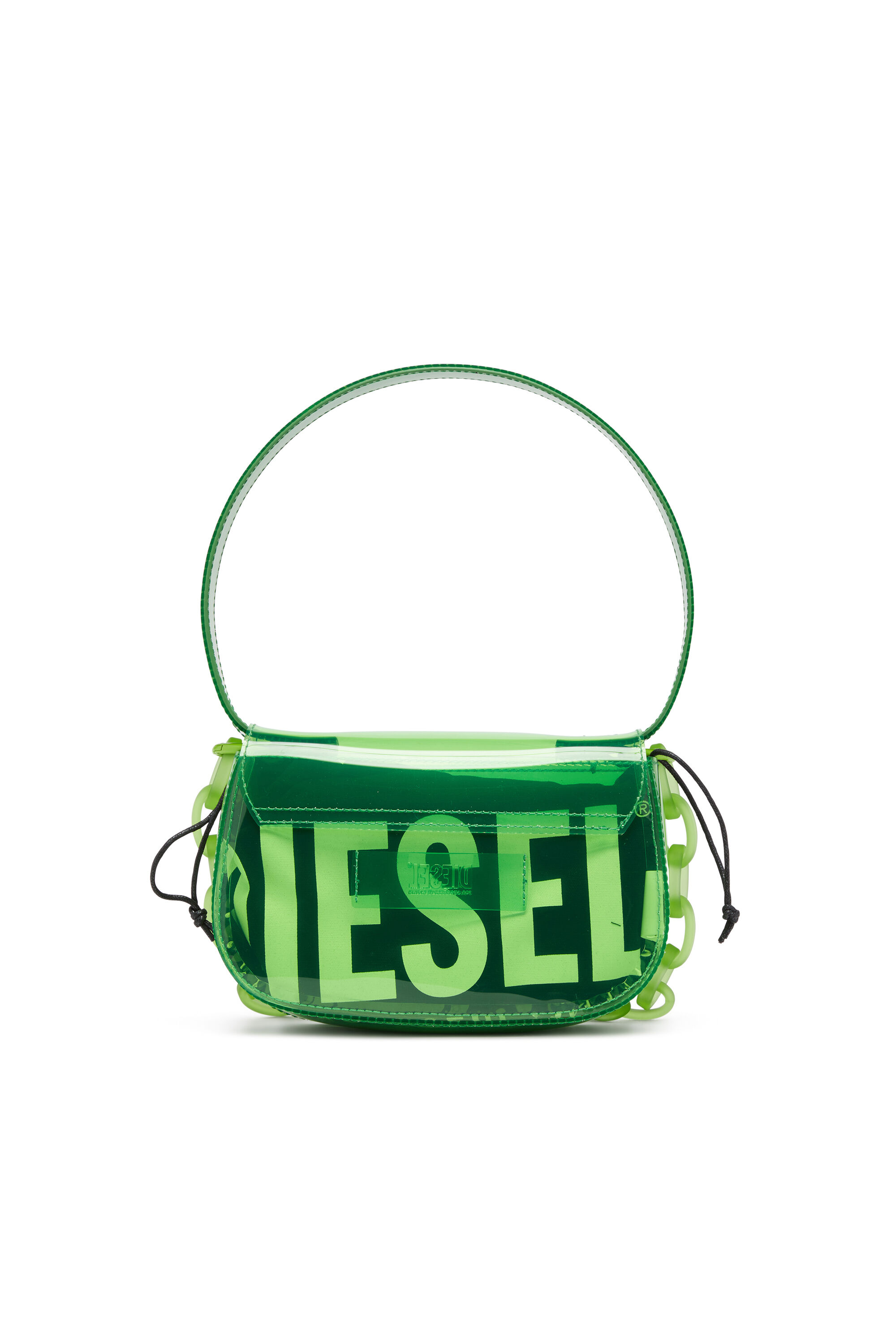 Women's 1DR-Iconic shoulder bag in transparent TPU | Green