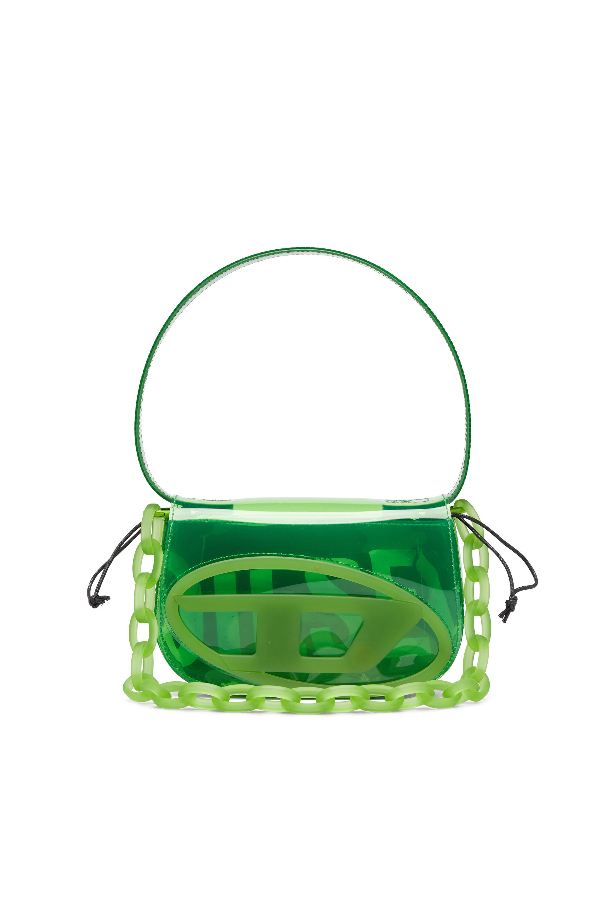 Women's 1DR-Iconic shoulder bag in transparent TPU | Green | Diesel