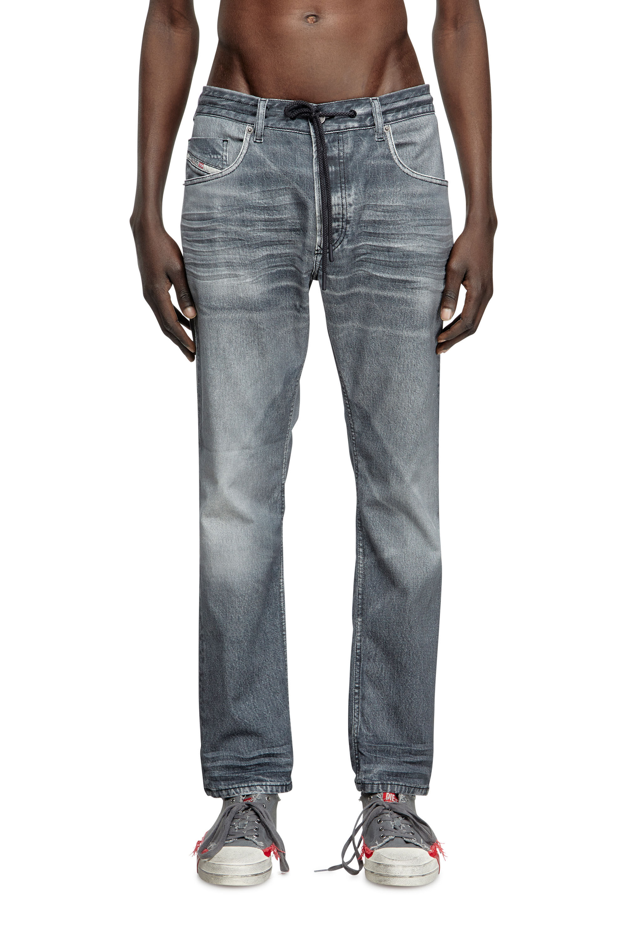 Diesel - Man's Regular 2030 D-Krooley Joggjeans® 068PC, Light Blue - 3
