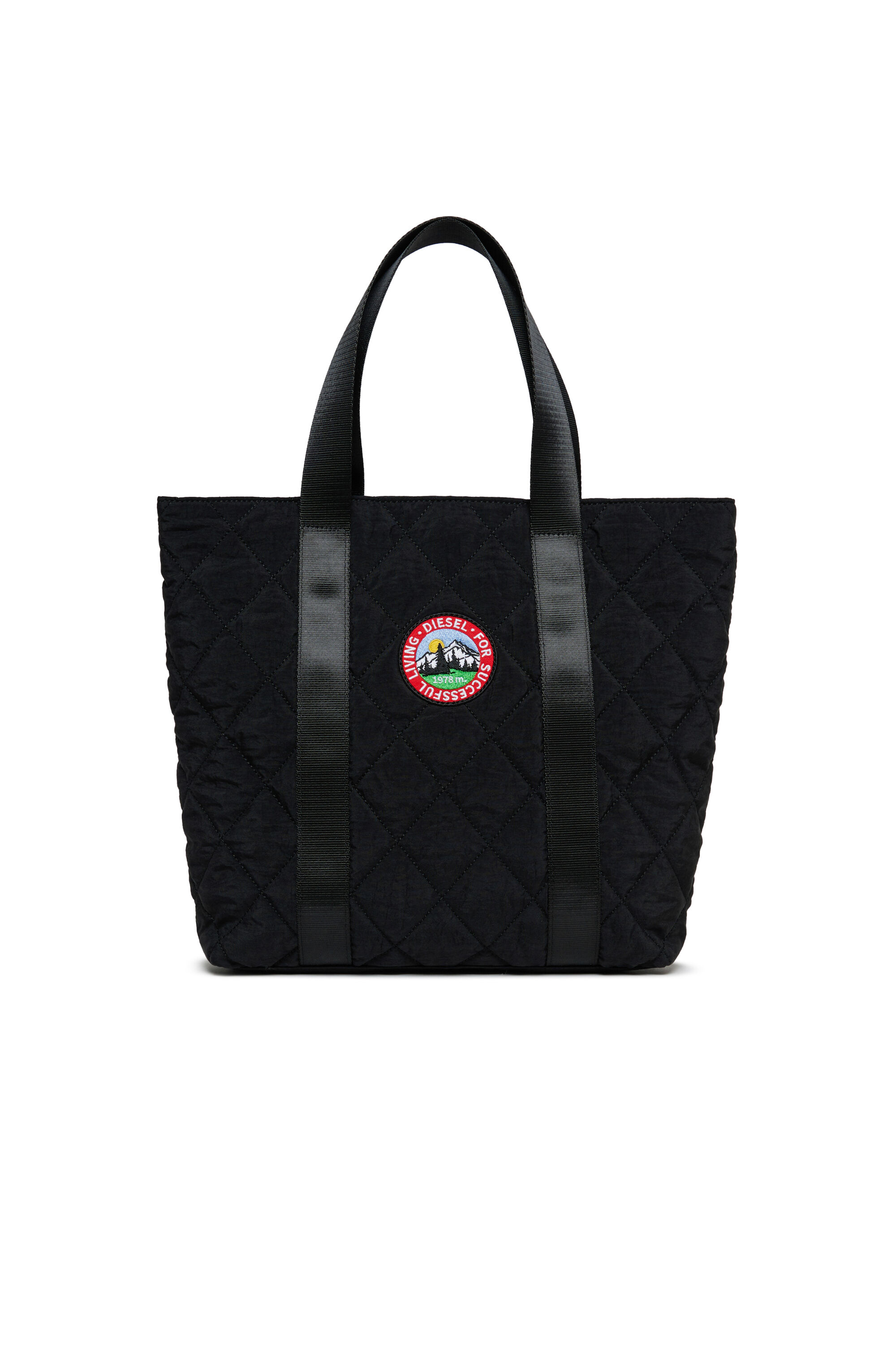 Diesel - WMONTY, Woman's WMONTY - Tote bag in quilted nylon in Black - 1