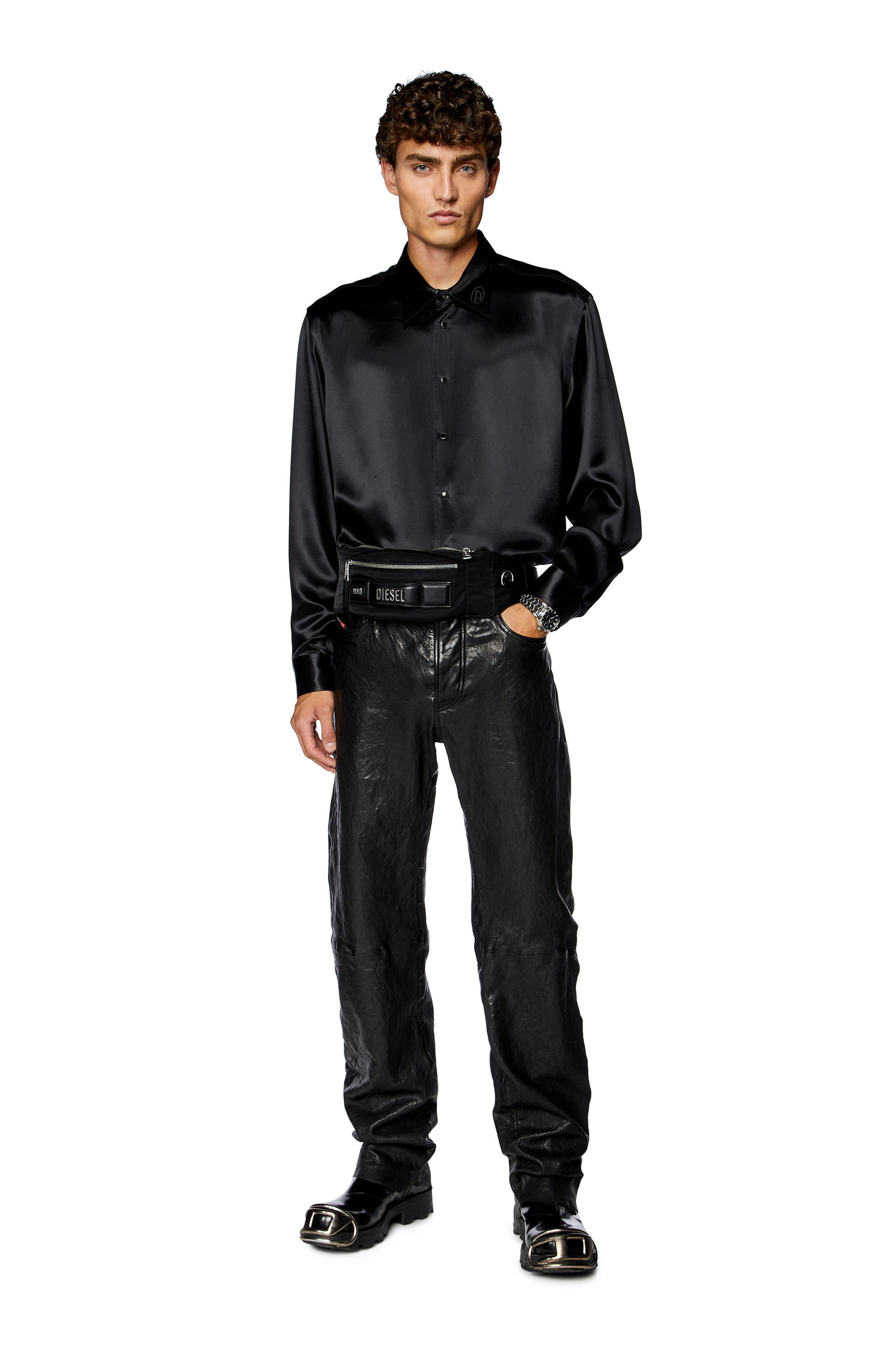 Diesel mens leather trousers online
