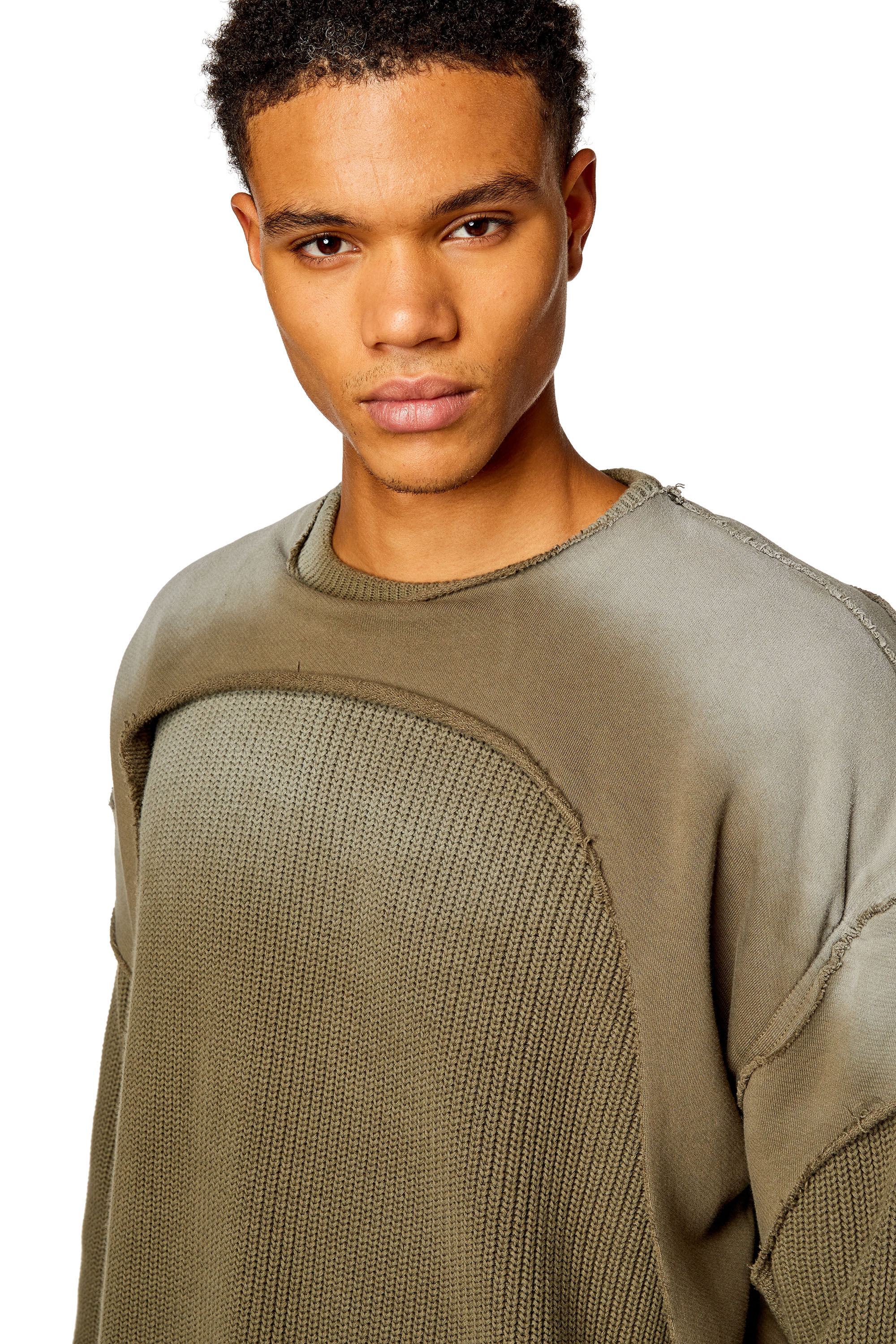 Men s Jumper with destroyed peel off effect K OSBERT Diesel