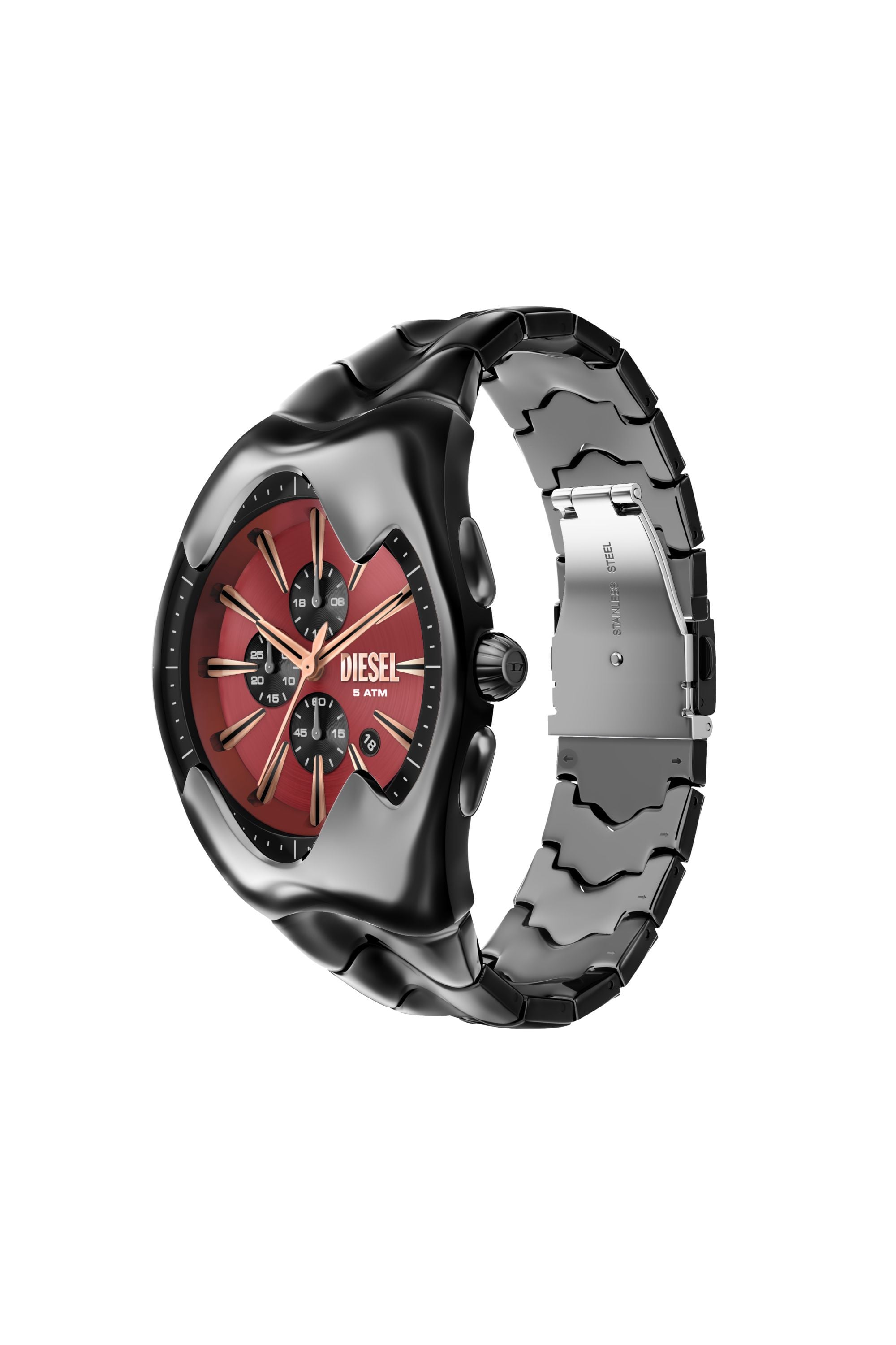 Diesel - DZ4713 WATCH, Man's Mercurial gunmetal stainless steel watch in Black - 5