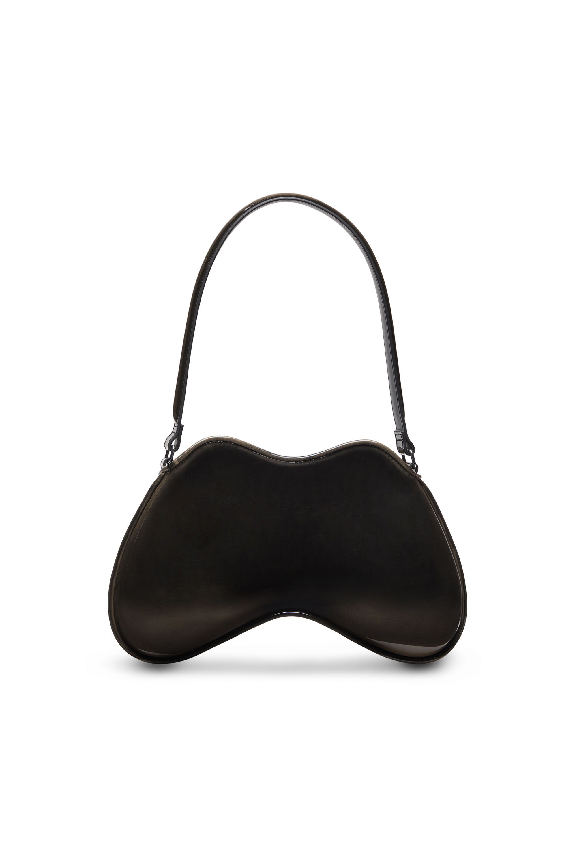 Diesel - DOUBLE-D SHOULDER, Woman's Double-D-Rigid bag in bicolour PU in Black/Bronze - 3