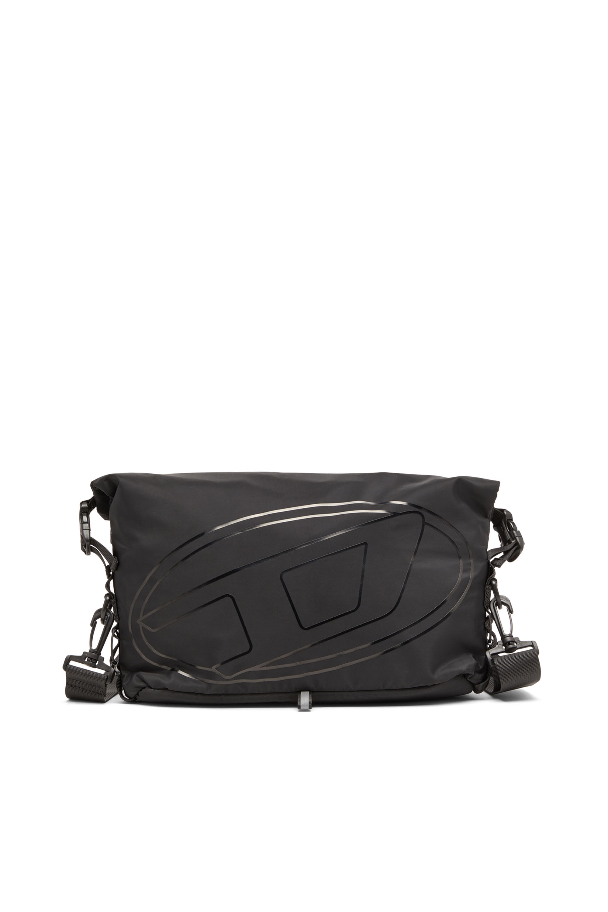お気に入り Men's Drape-Nylon crossbody bag with Oval D print | Black | Diesel ハンドバッグ