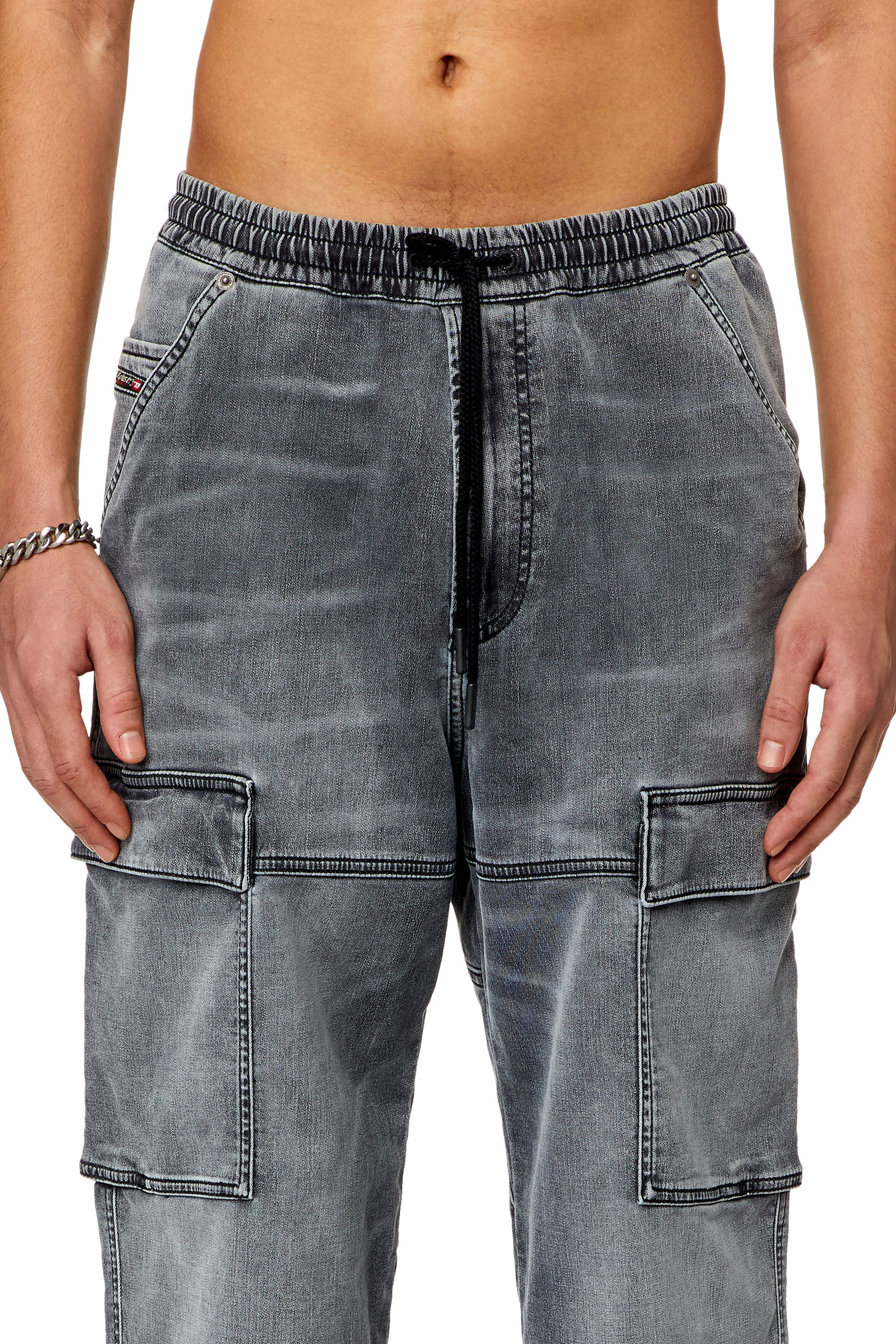 Men s Tapered Jeans Grey Diesel 2030 D Krooley Joggjeans