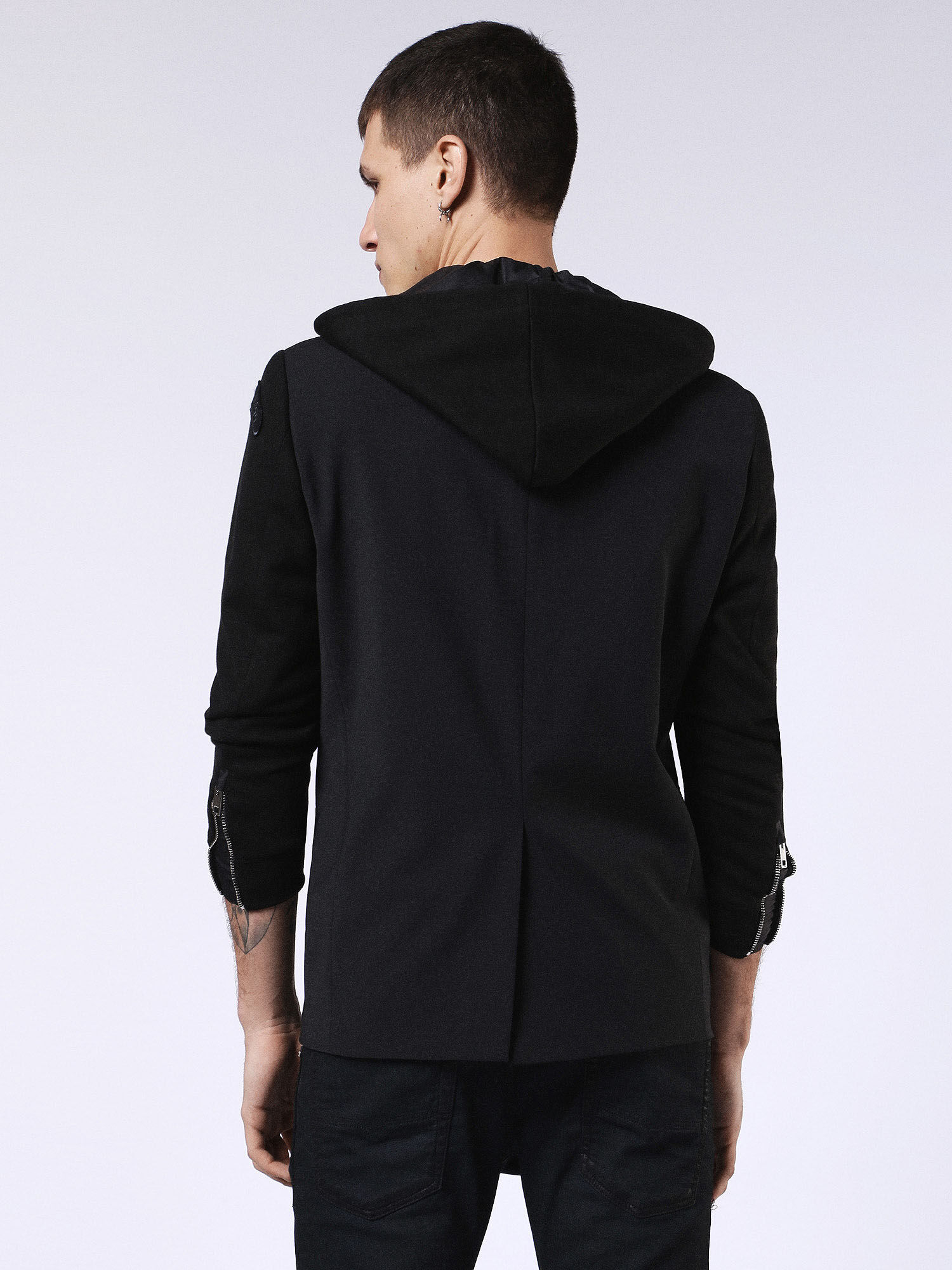 00S7S00WAPF Jackets Man DVL-BLAZER-HOOD-RE by Diesel Black 00S7S00WAPF Jackets Man DVL-BLAZER-HOOD-RE by Diesel Black