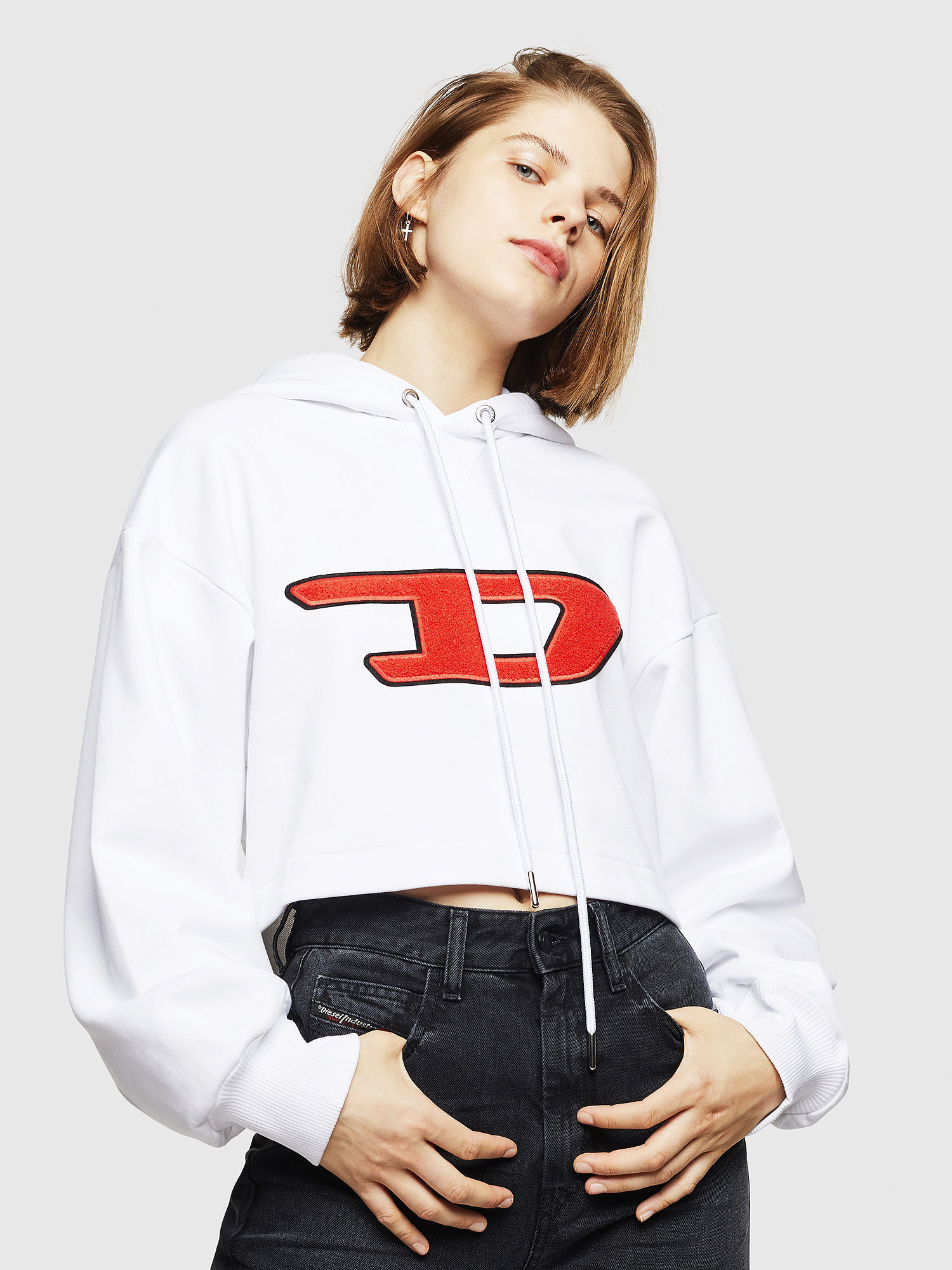 diesel cropped hoodie