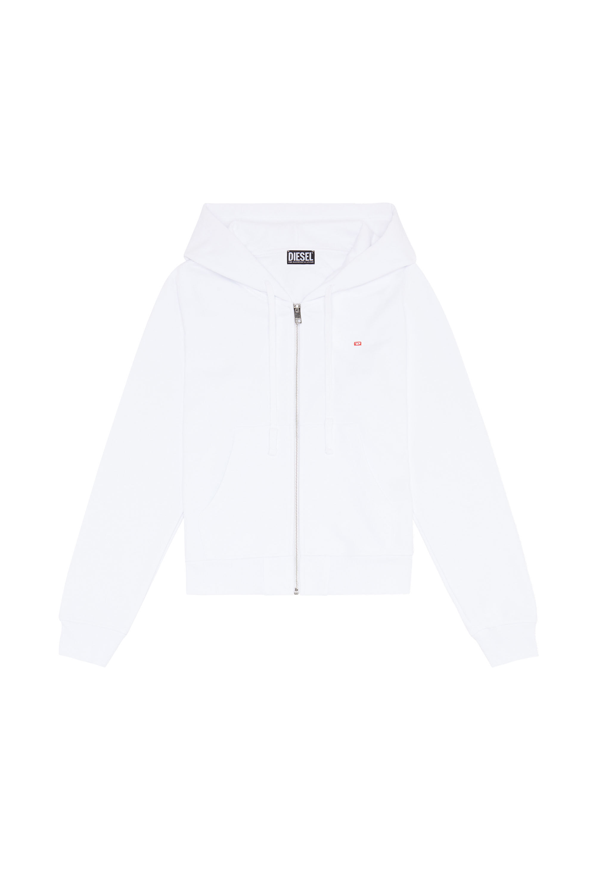 F REGGY HOOD ZIP MICRODIV Woman Hoodie with embroidered logo Diesel