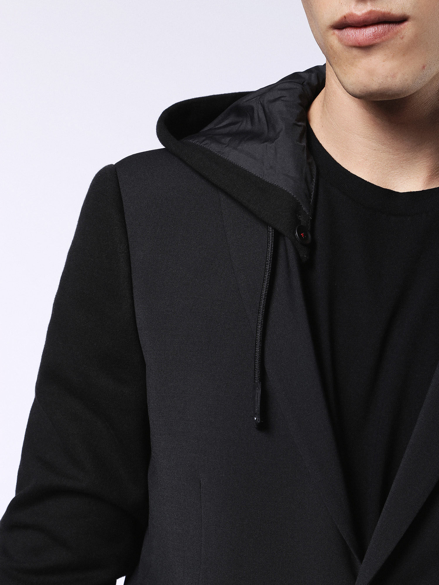 00S7S00WAPF Jackets Man DVL-BLAZER-HOOD-RE by Diesel Black 00S7S00WAPF Jackets Man DVL-BLAZER-HOOD-RE by Diesel Black