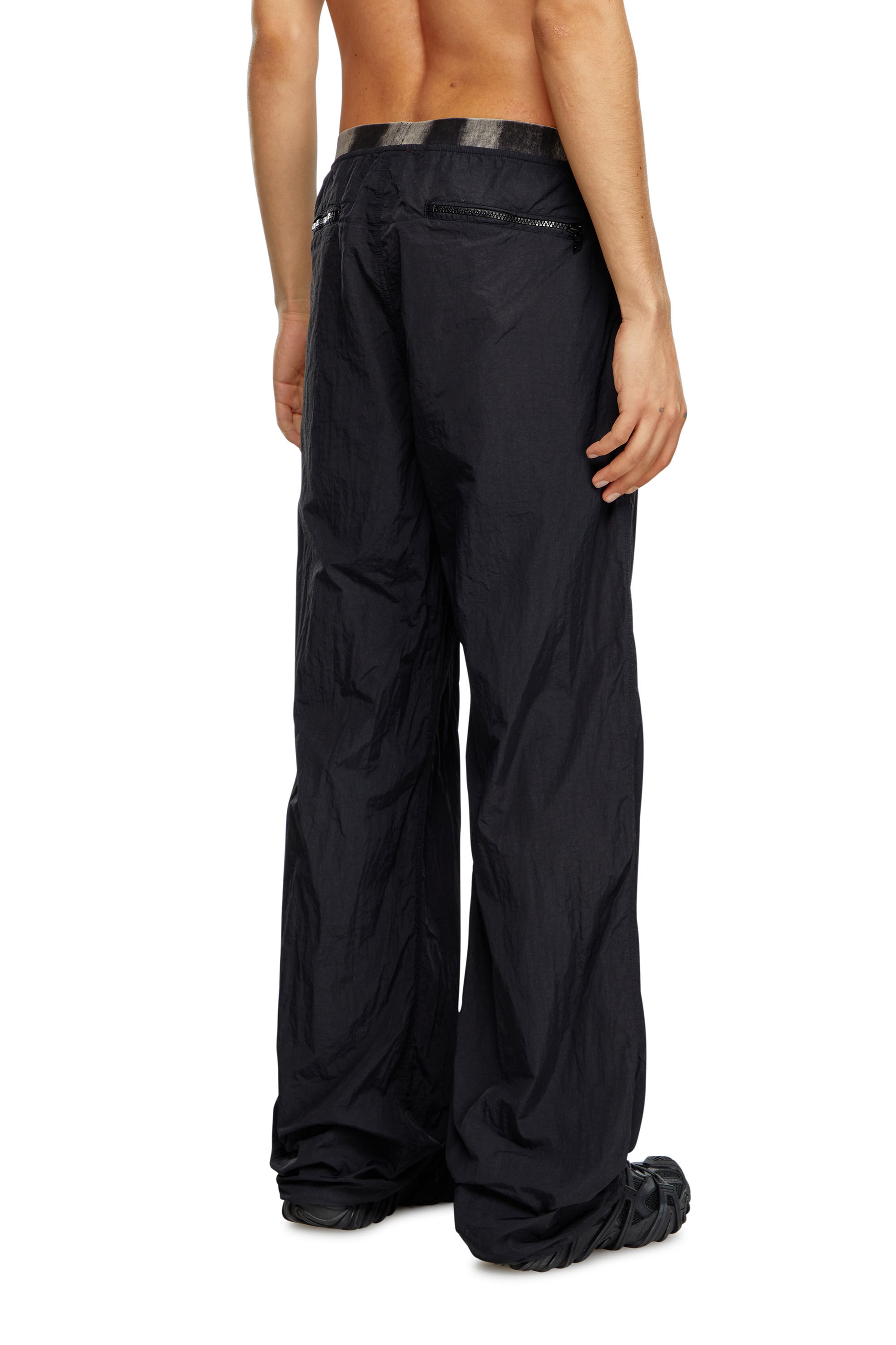 最愛 Men's Diesel | Black | nylon wrinkled in pants Lightweight パンツ