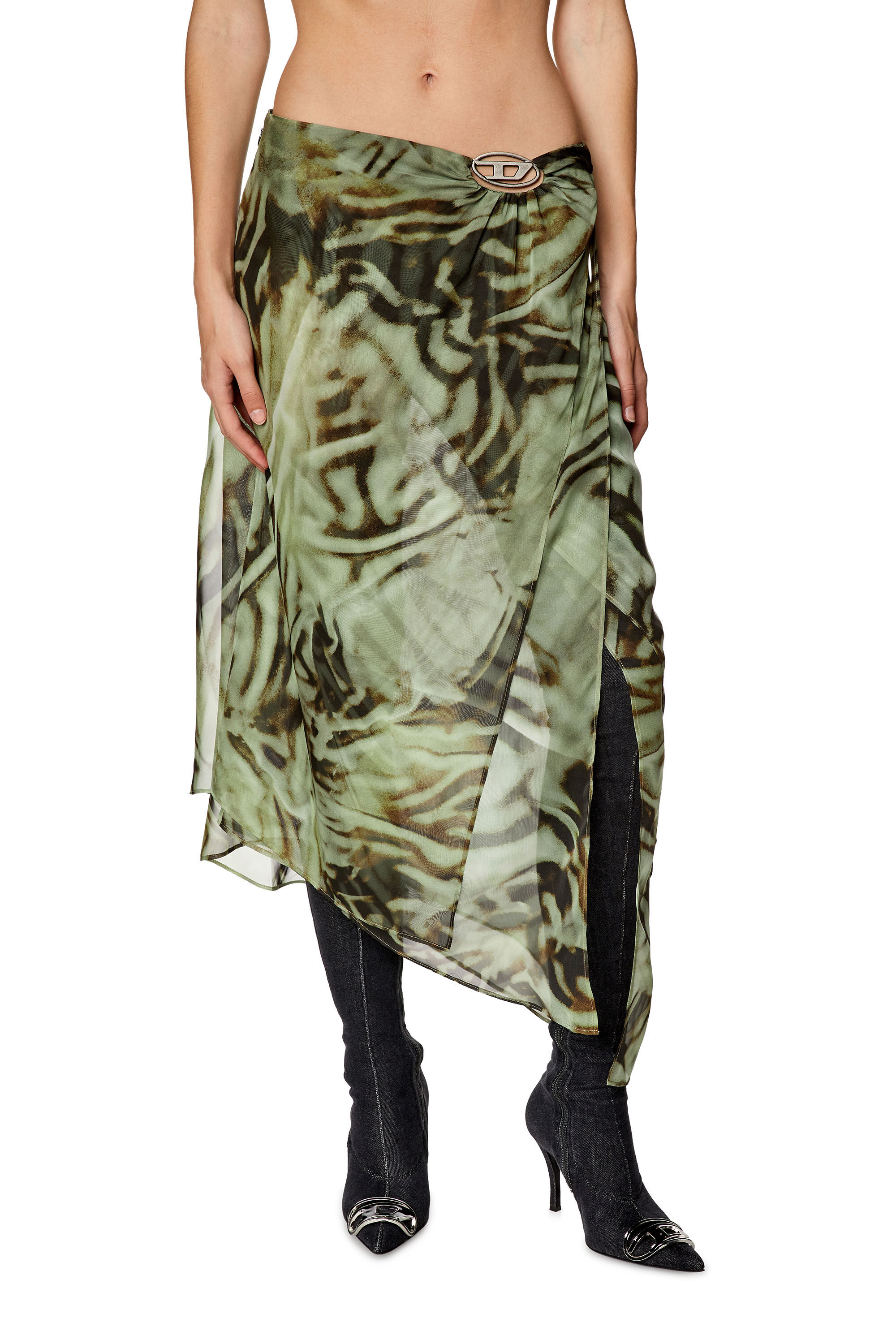 Camouflage silk deals skirt