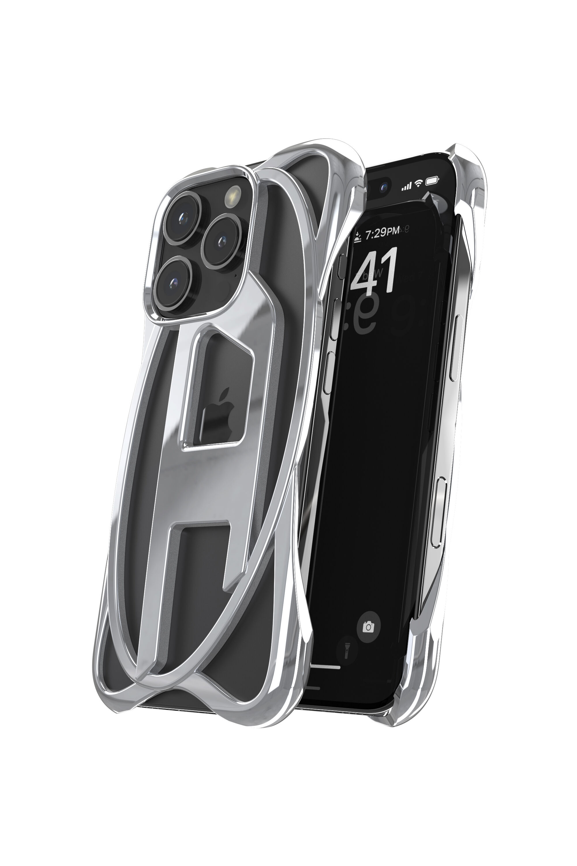 DIESEL CAGED D CASE iPhone 17 Pro Max | D iPhone เคส Glossy Proと互換