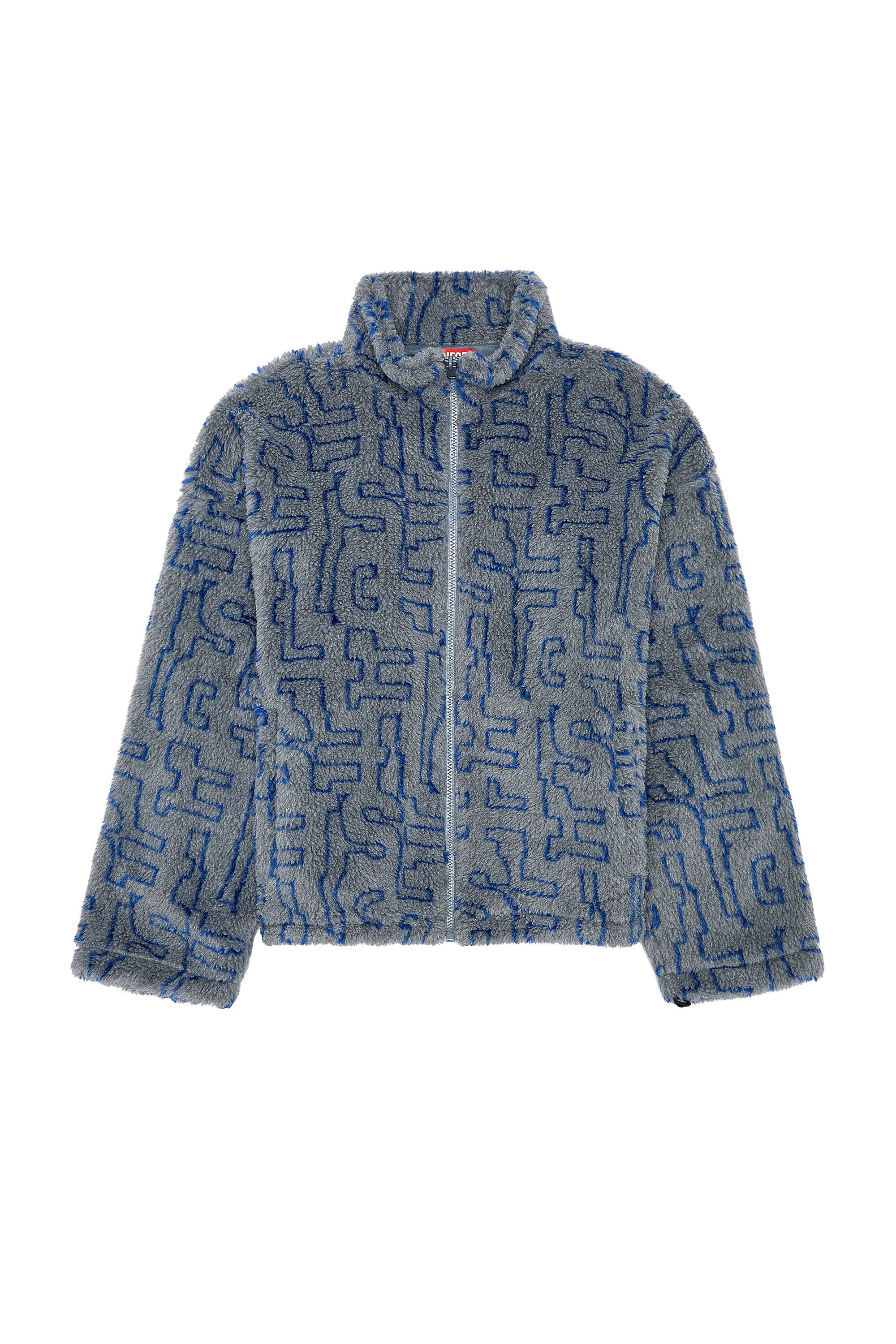 Men s Teddy fleece jacket with Diesel monogram S LUCK Diesel